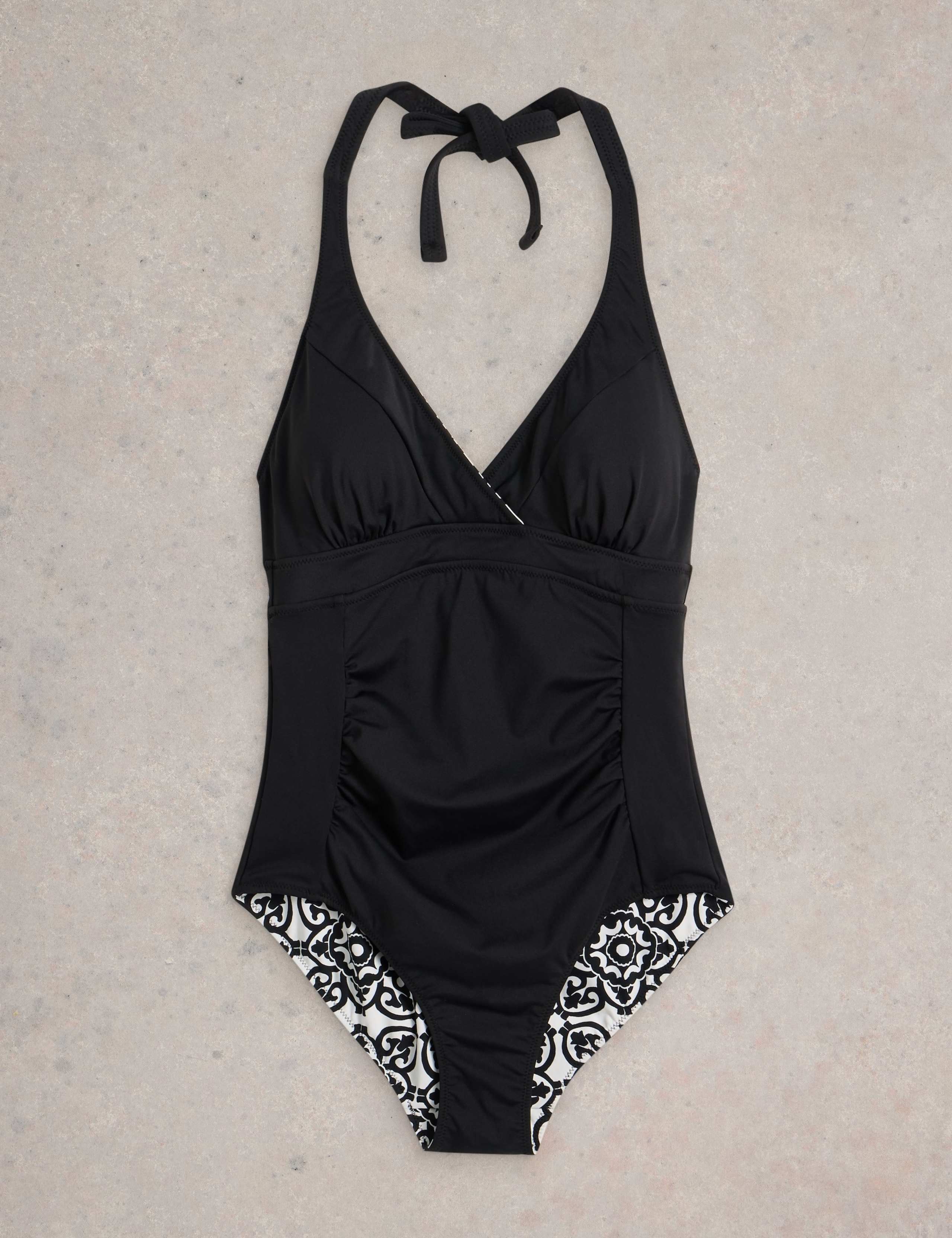 Reversible Printed Wrap Halterneck Swimsuit 6 of 7