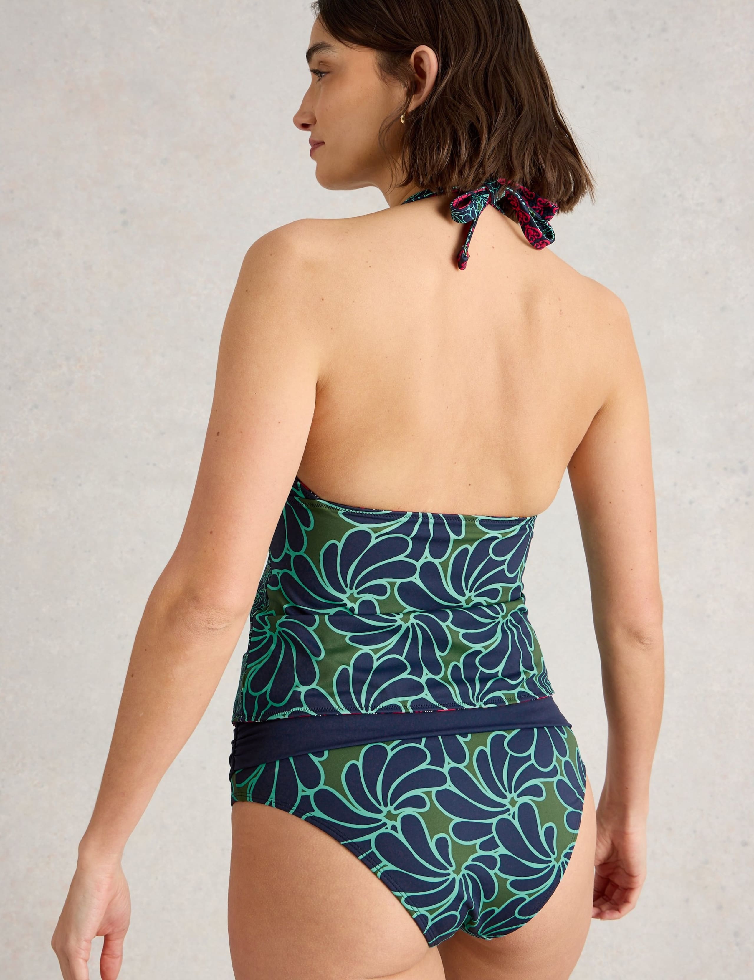 Reversible Printed Halterneck Tankini Top 4 of 7