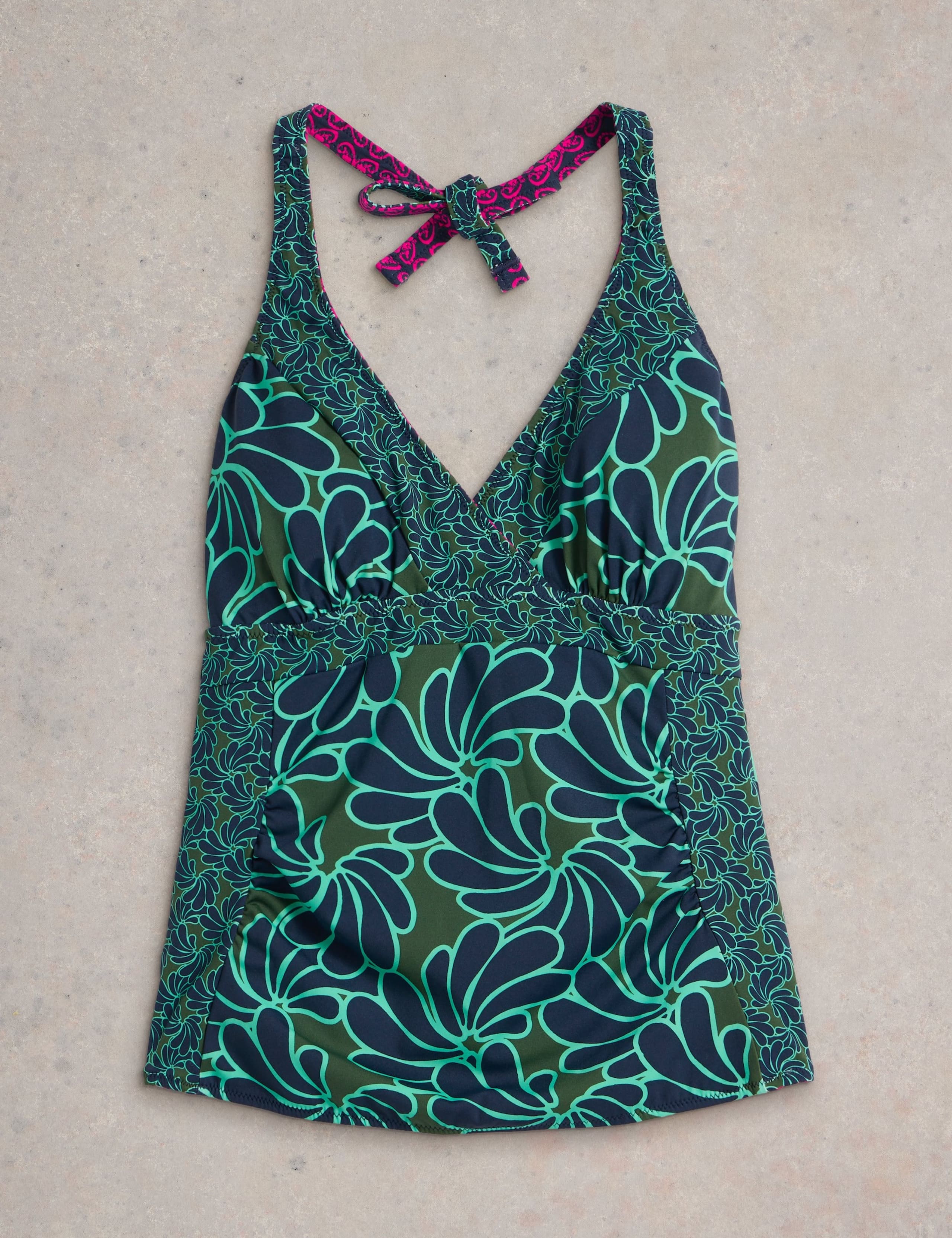 Reversible Printed Halterneck Tankini Top 5 of 7