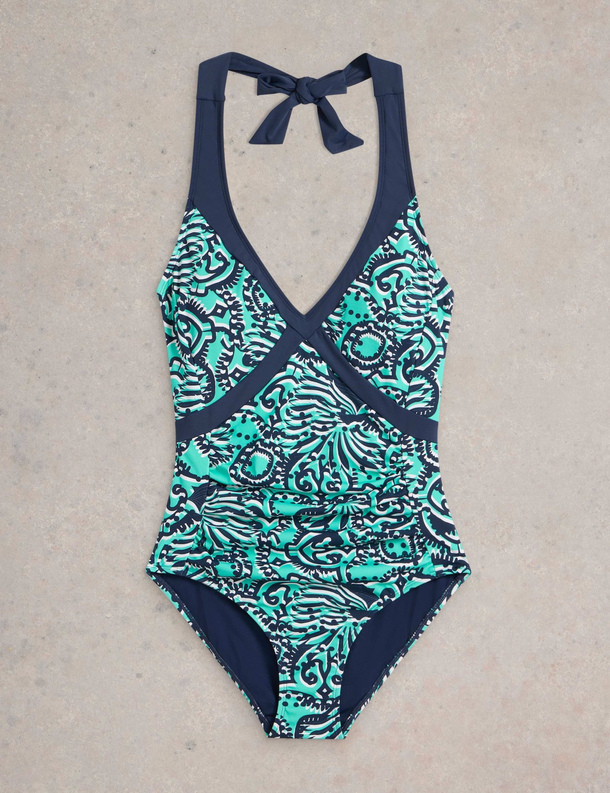 Printed Tie Detail Halterneck Swimsuit 2 of 5