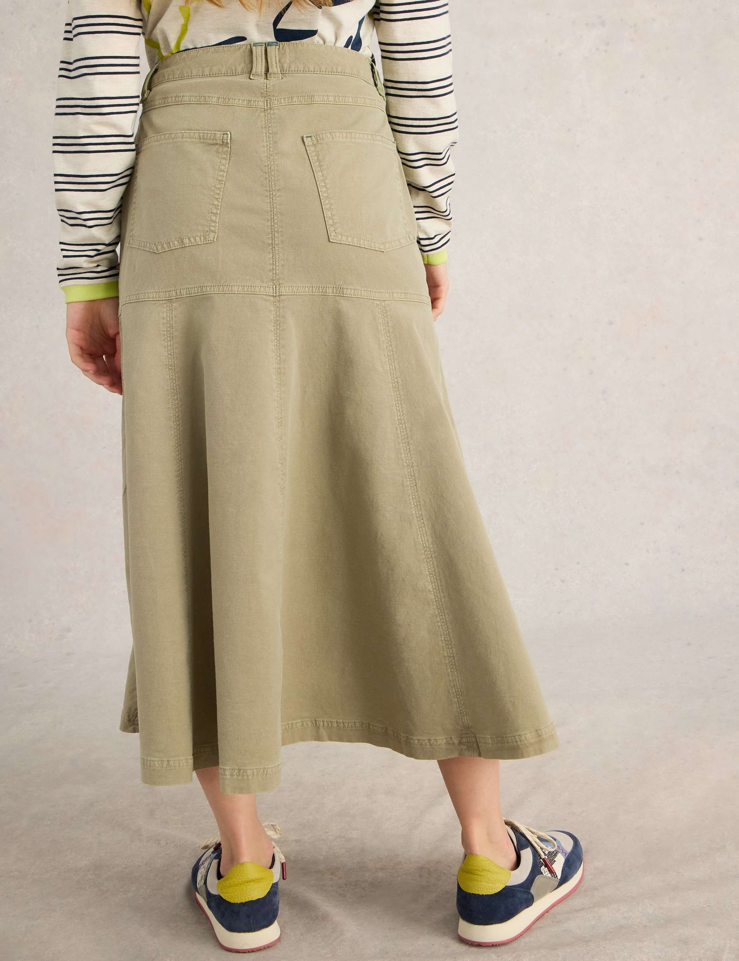 Cotton Rich Midaxi A-Line Skirt 4 of 6
