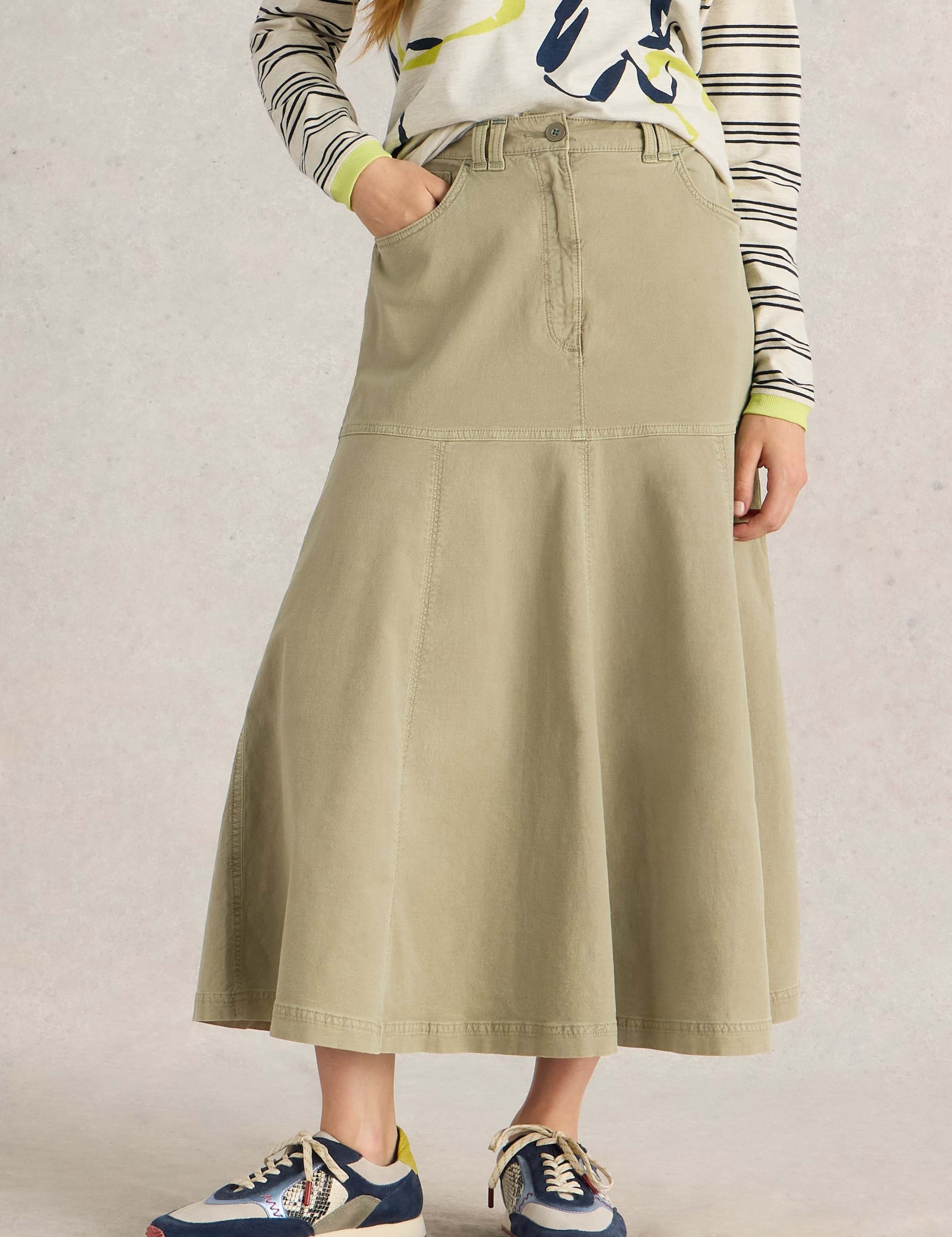 Cotton Rich Midaxi A-Line Skirt 5 of 6