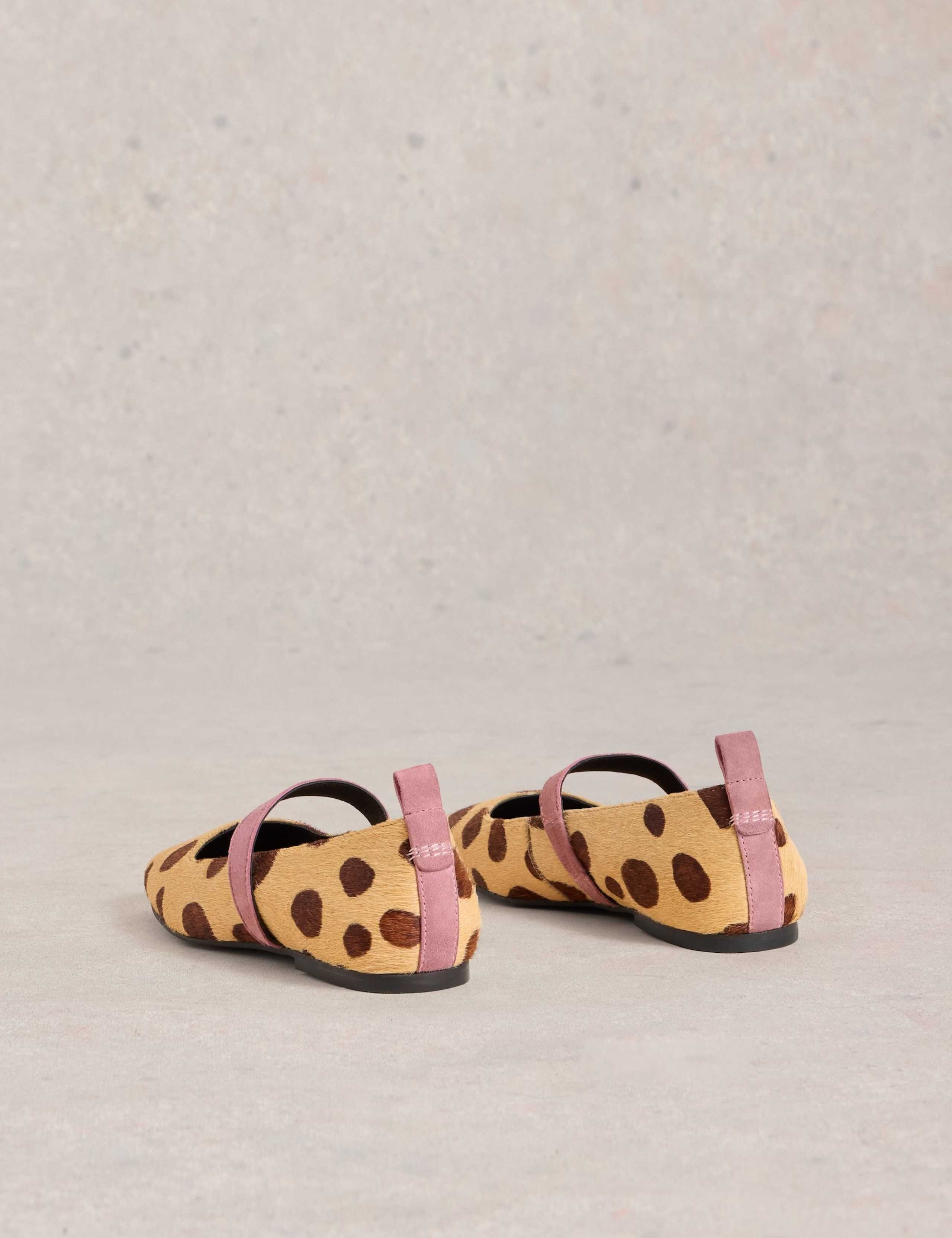 Suede Animal Print Flat Pumps 3 of 4