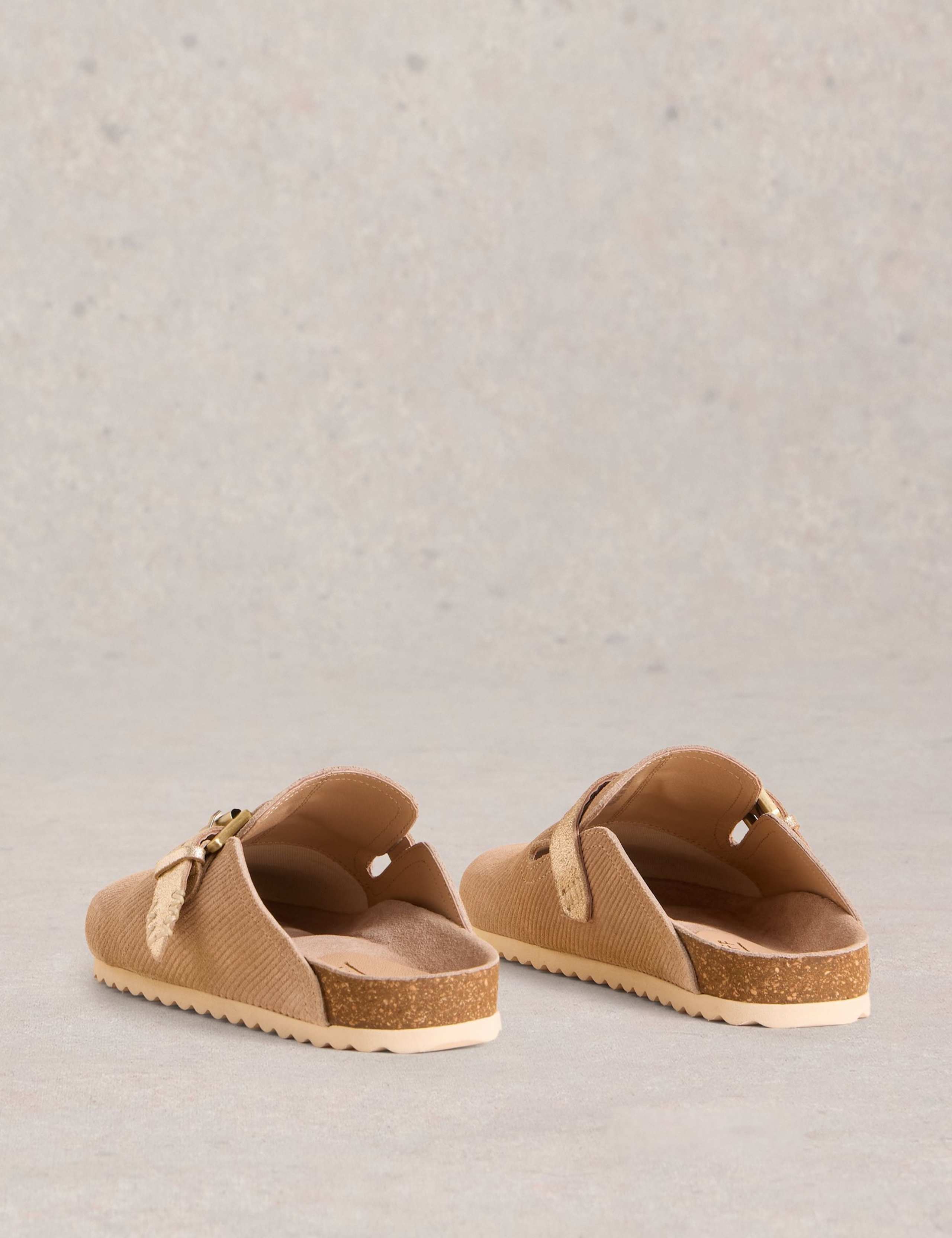Suede Buckle Mules 3 of 4