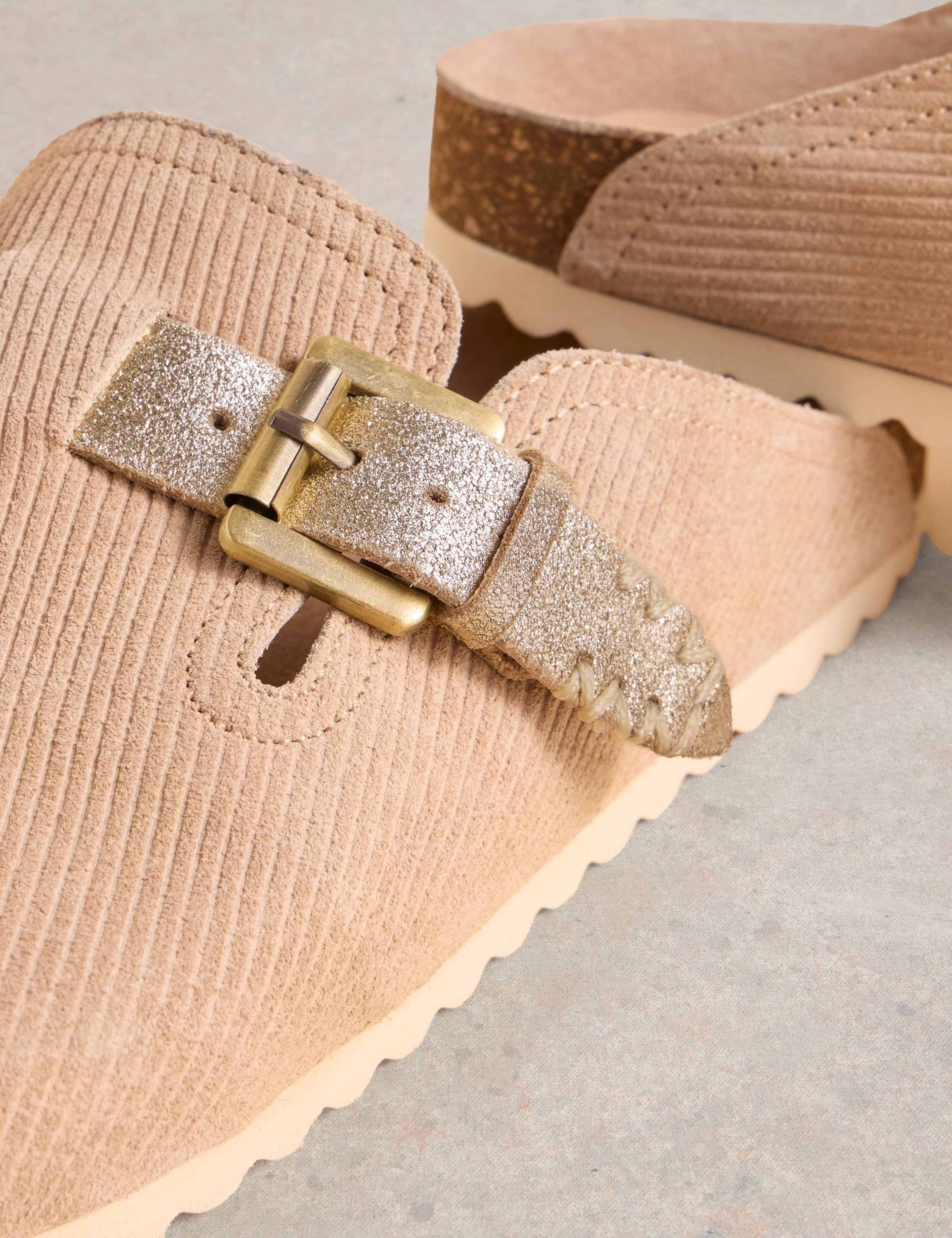 Suede Buckle Mules 4 of 4