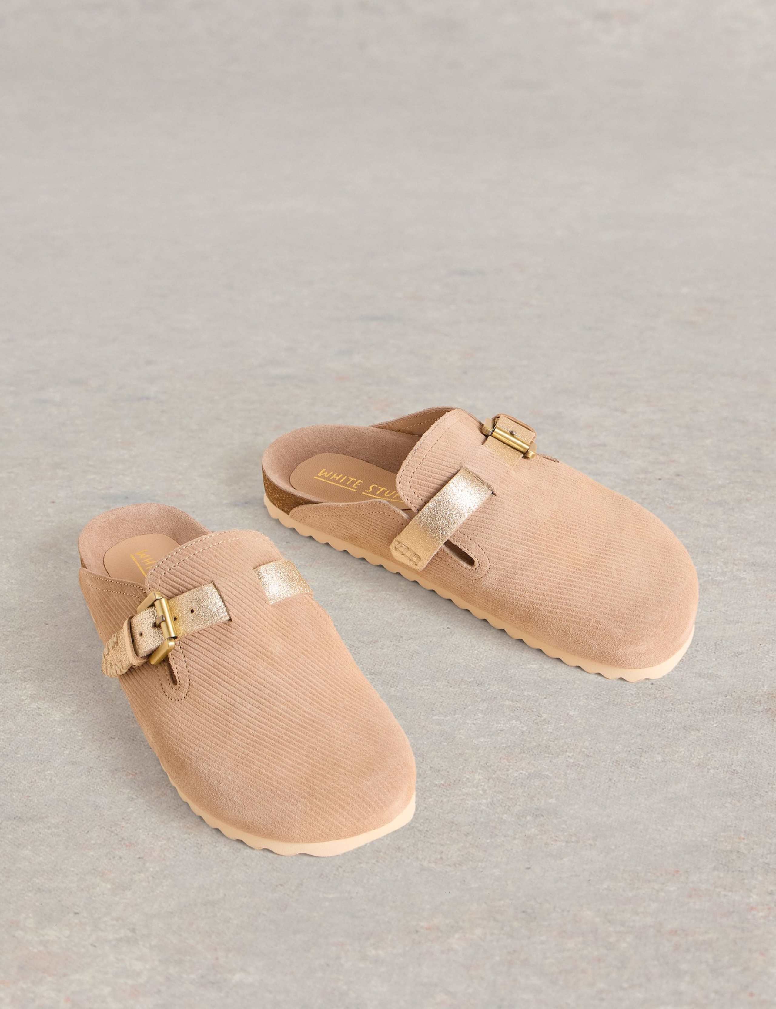 Suede Buckle Mules 2 of 4