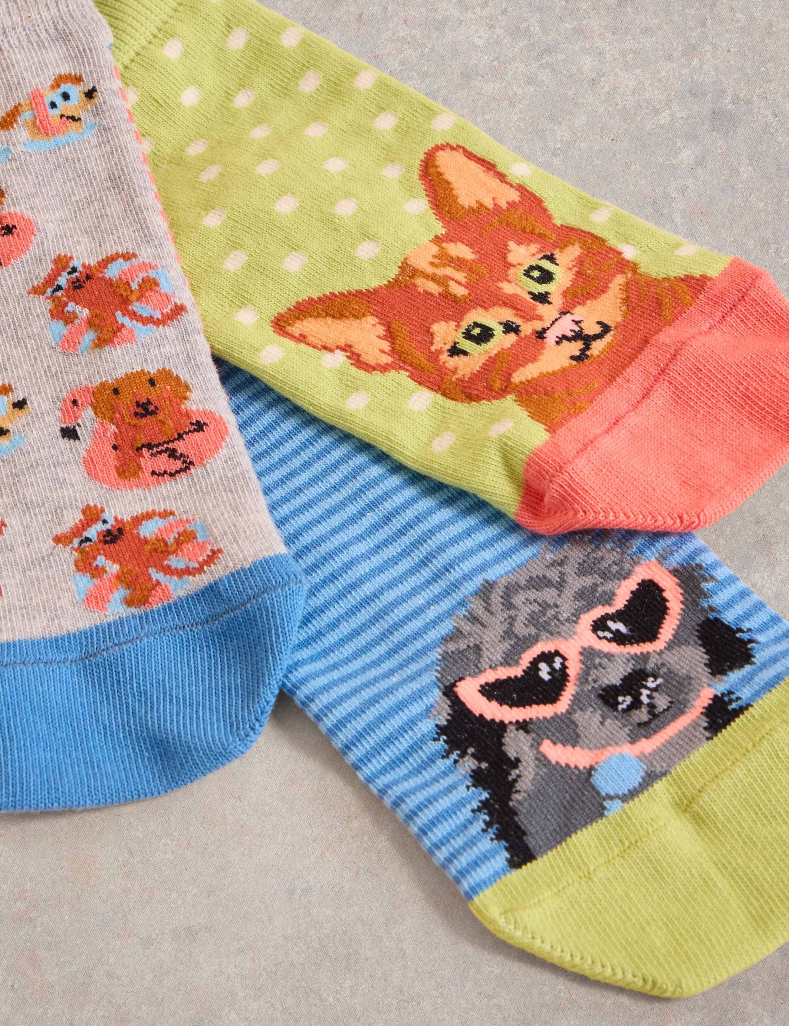 3pk Cotton Rich Pets Trainer Socks 2 of 2