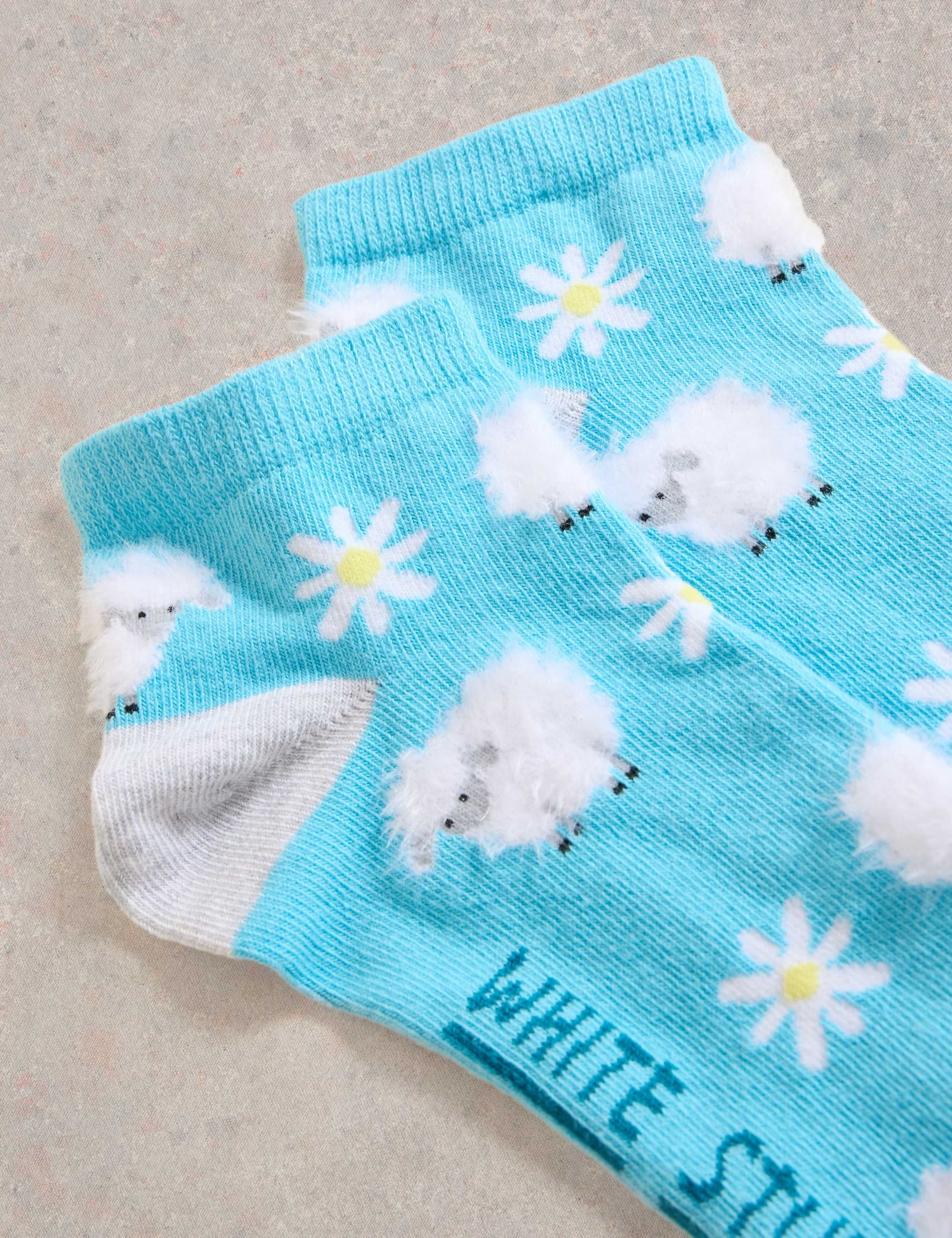 Cotton Rich Fluffy Sheep Trainer Socks 2 of 2