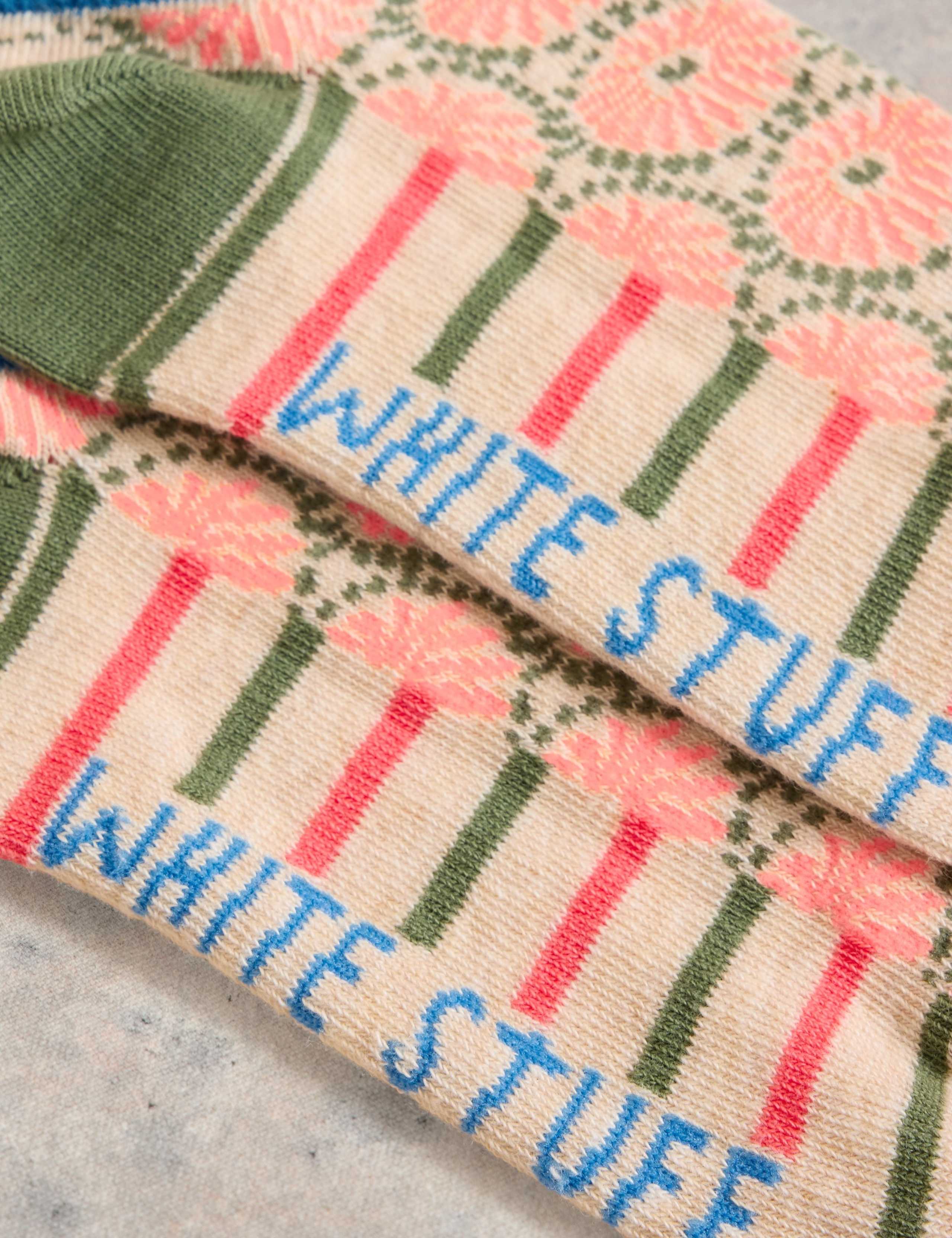 Cotton Rich Patterned Trainer Socks 2 of 2