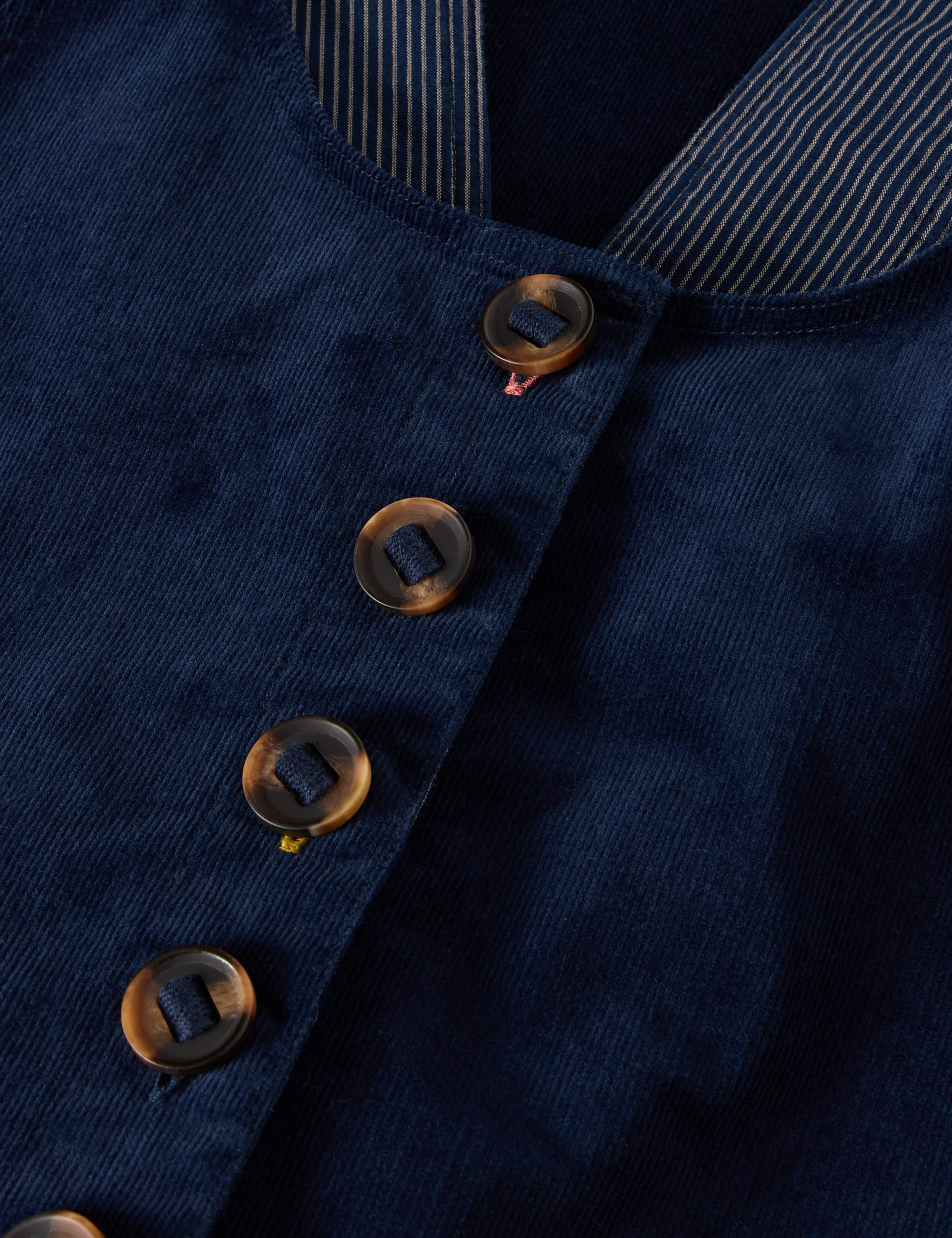 Cotton Rich Cord Cropped Relaxed Dungarees 6 of 6