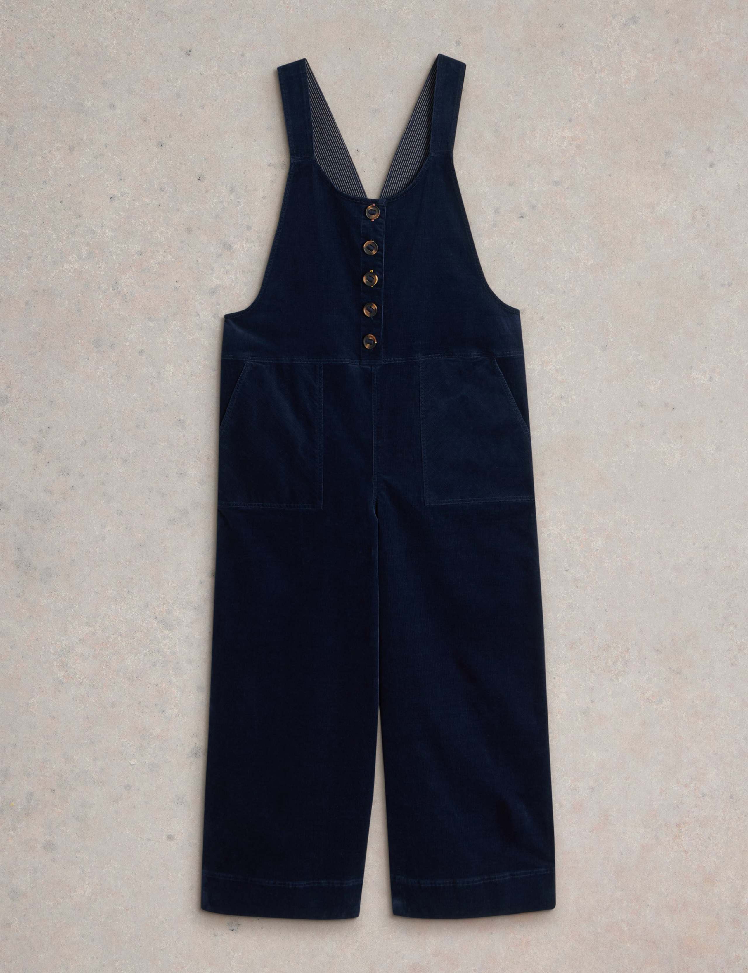 Cotton Rich Cord Cropped Relaxed Dungarees 2 of 6