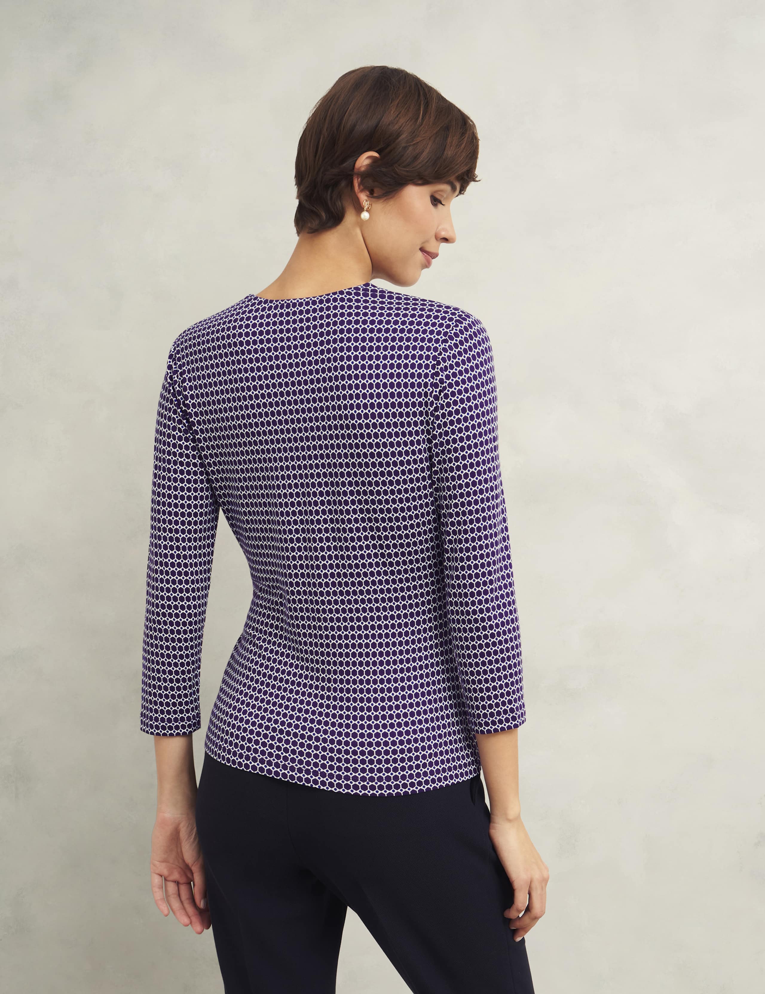 Printed Tie Front Top 3 of 6