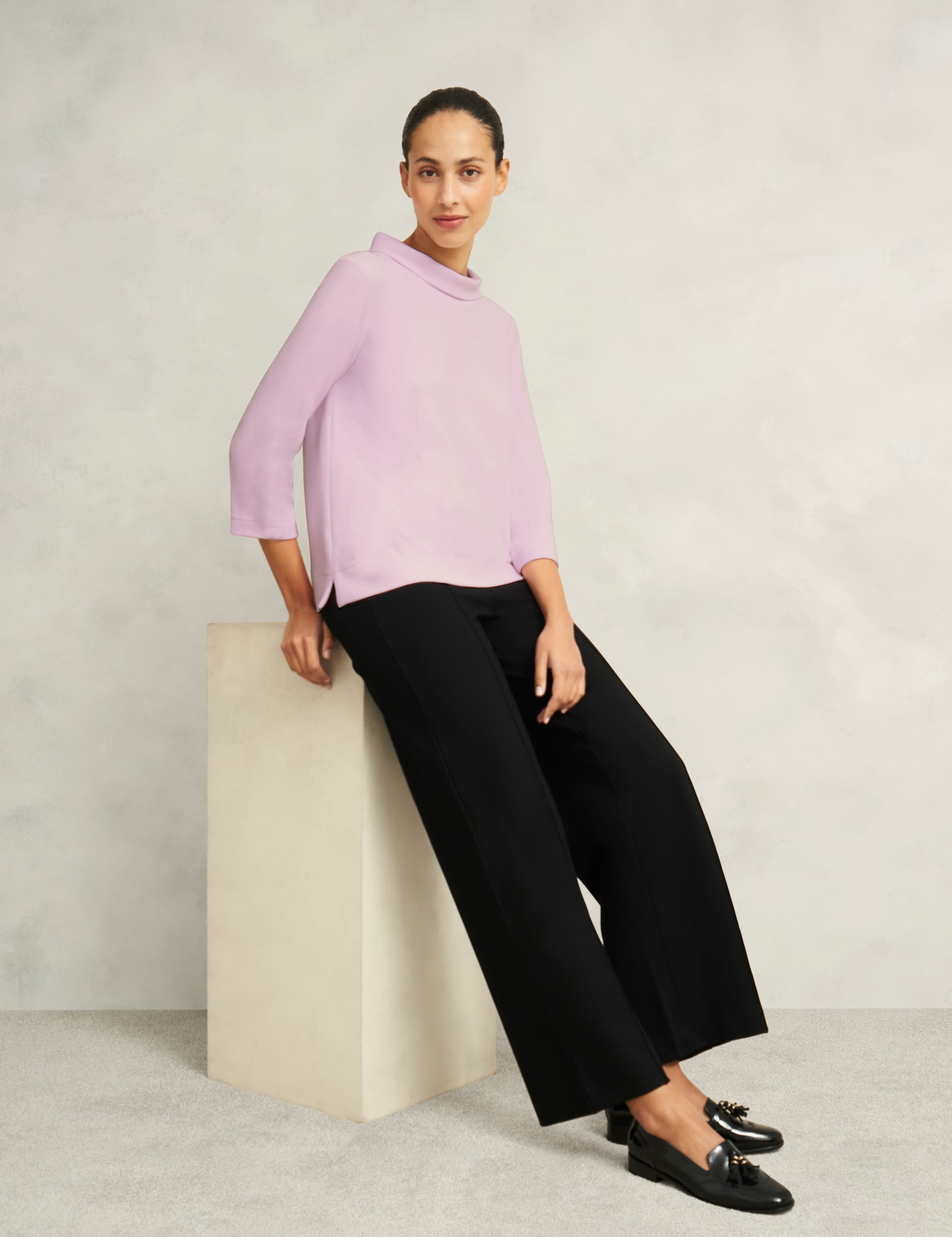 Cotton Blend Roll Neck Top 5 of 5