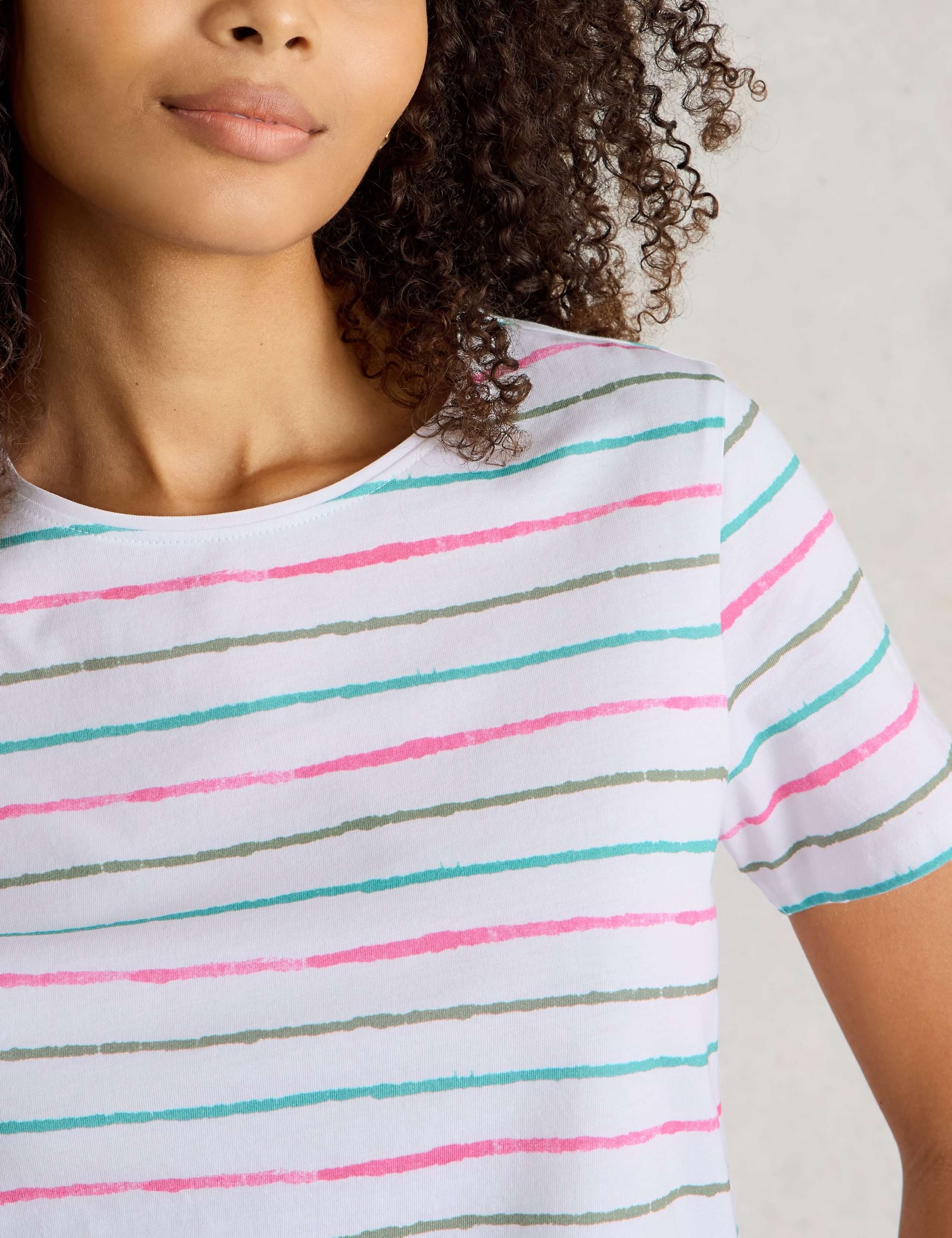 Pure Cotton Striped T-Shirt 5 of 7