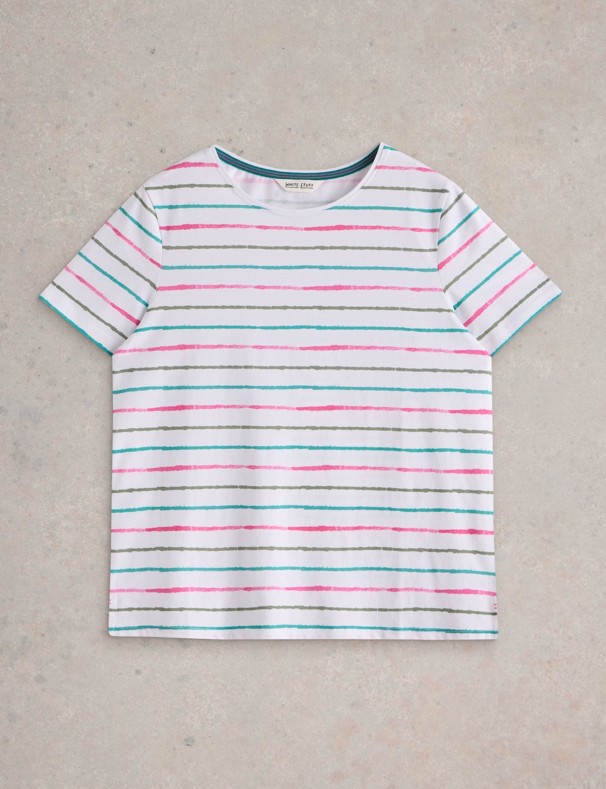 Pure Cotton Striped T-Shirt 2 of 7
