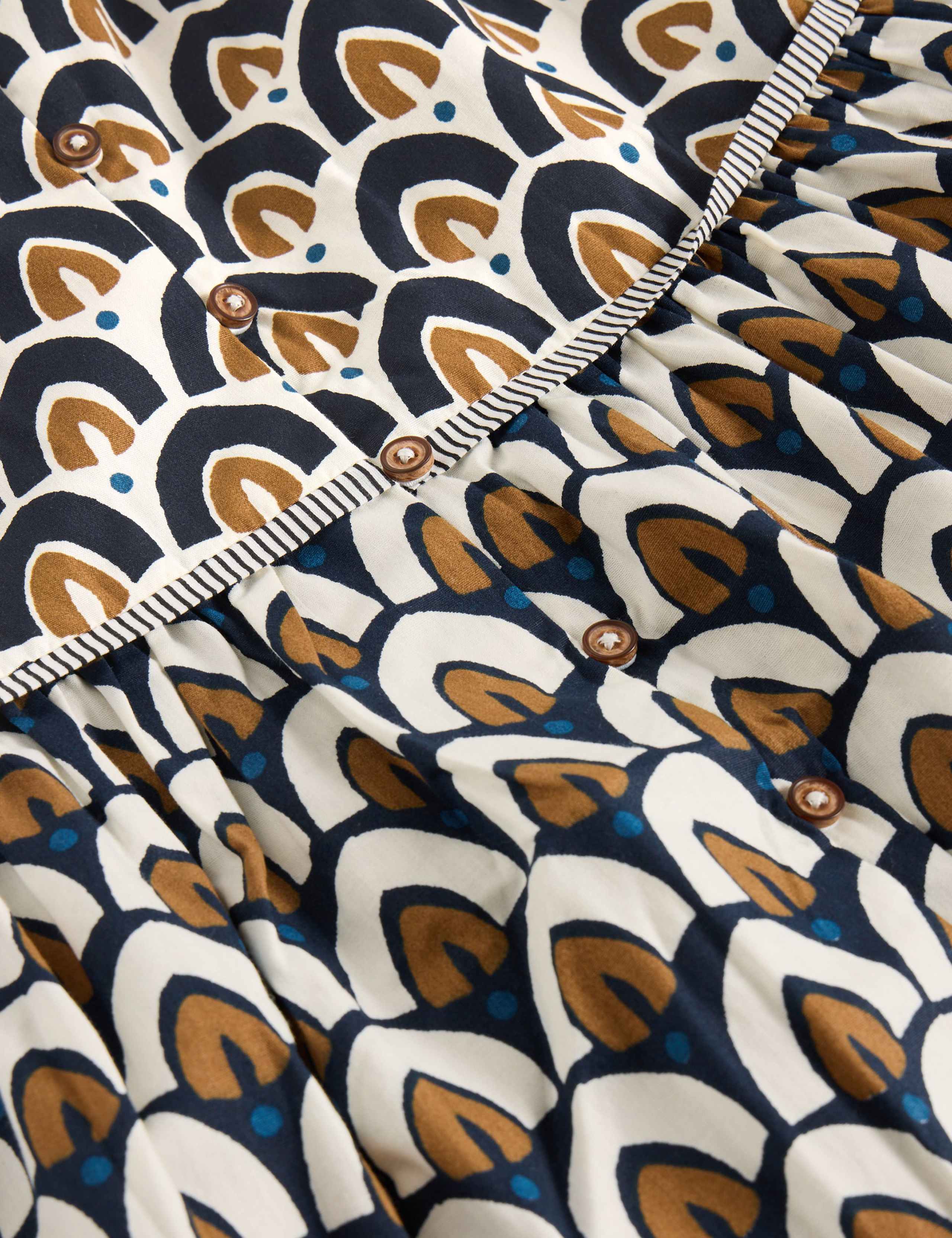 Pure Cotton Printed Midi Tiered Skirt 6 of 6