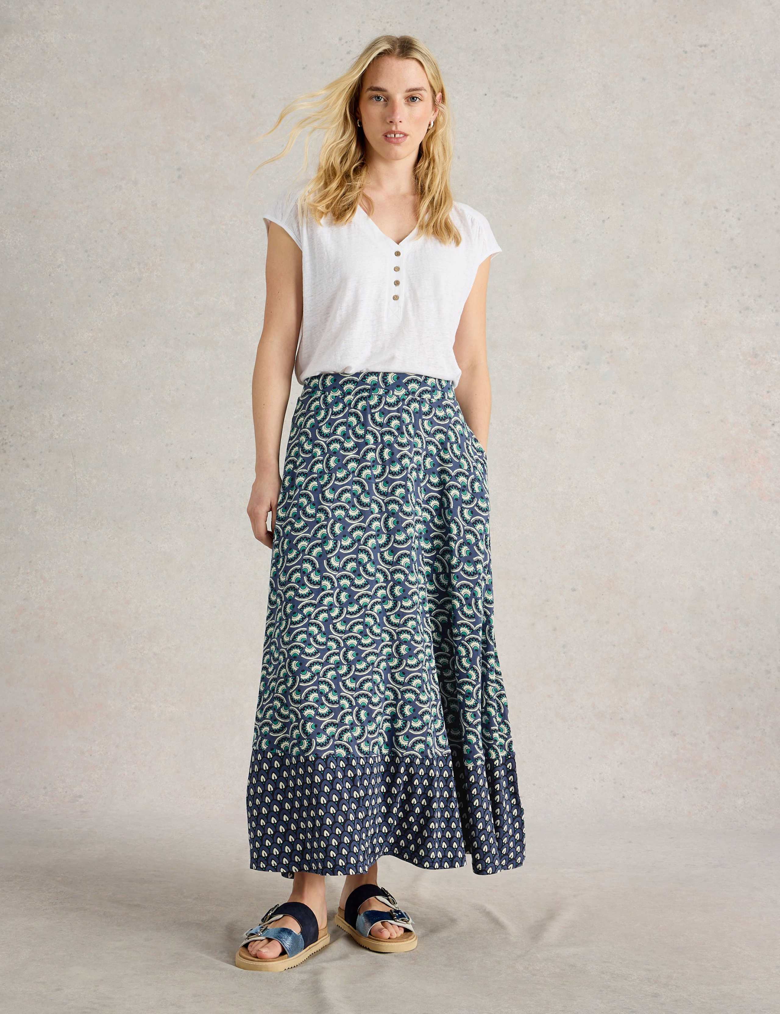Jersey Printed Maxi Skirt 1 of 5