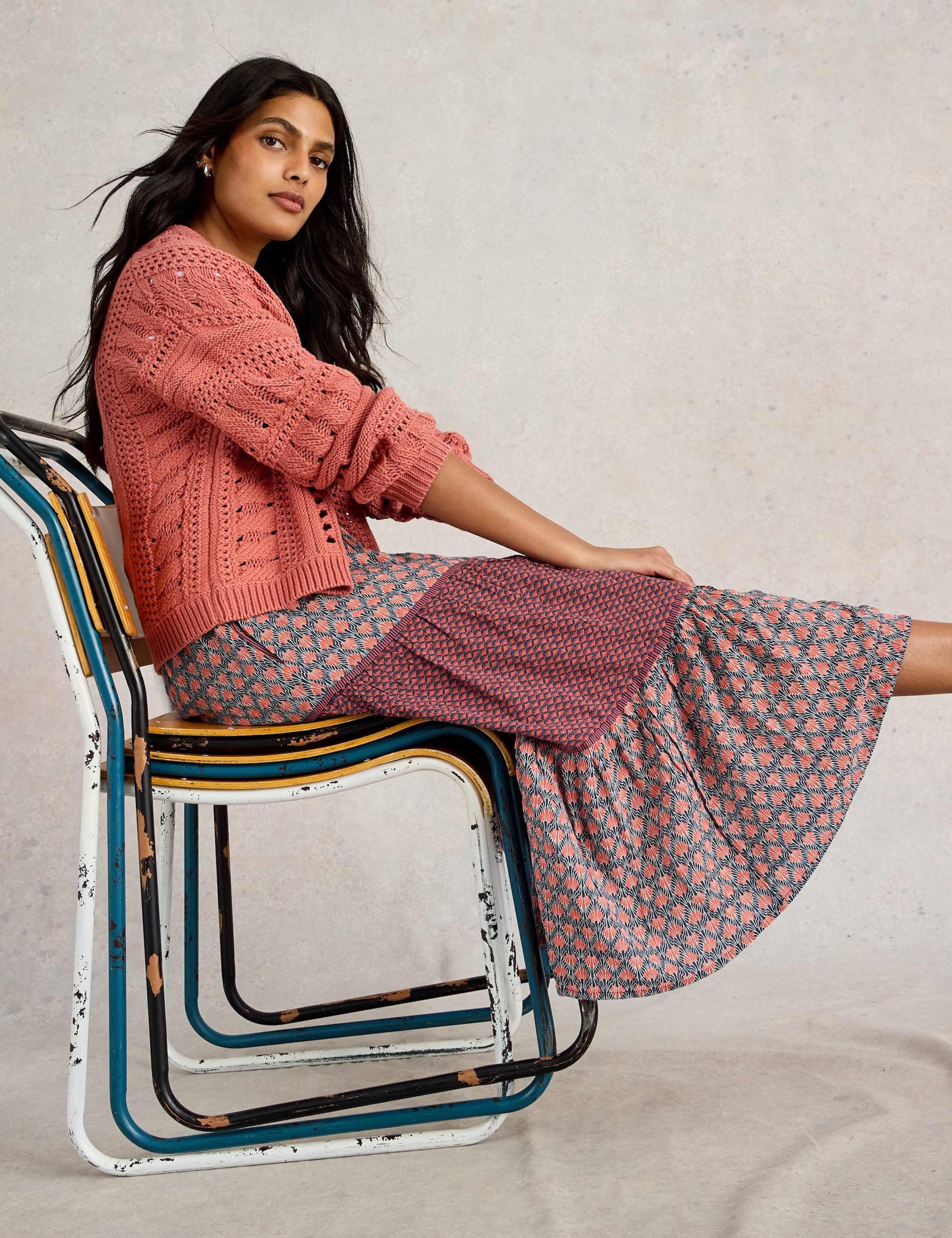 Printed Midi Tiered Skirt 5 of 6