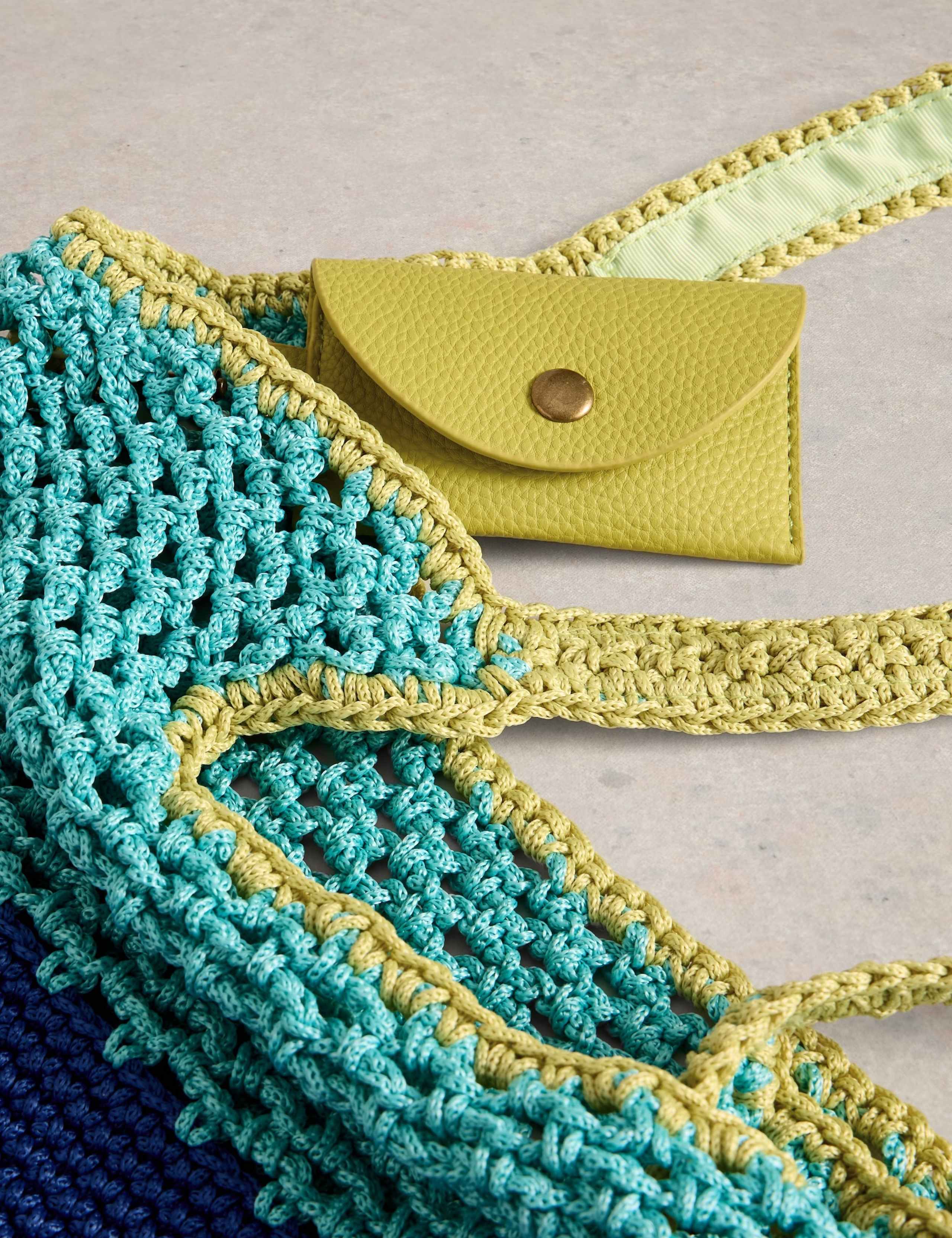 Pure Cotton Crochet Shopper with Coin Purse 4 of 4