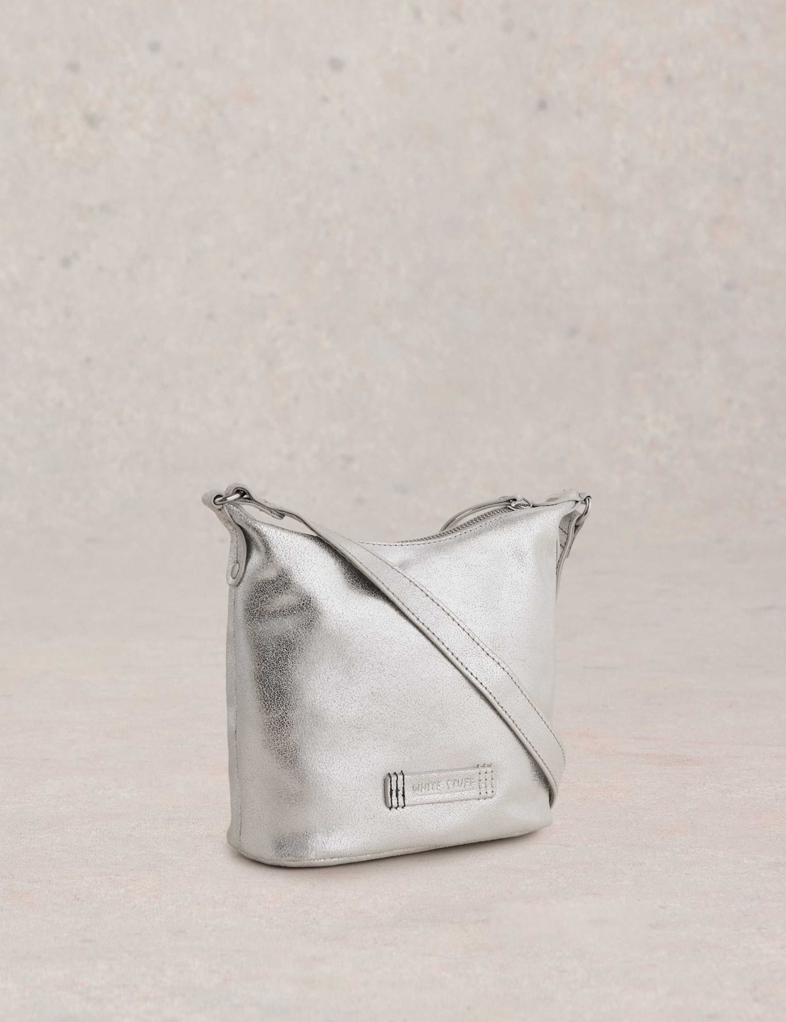 Leather Metallic Cross Body Bag 2 of 4