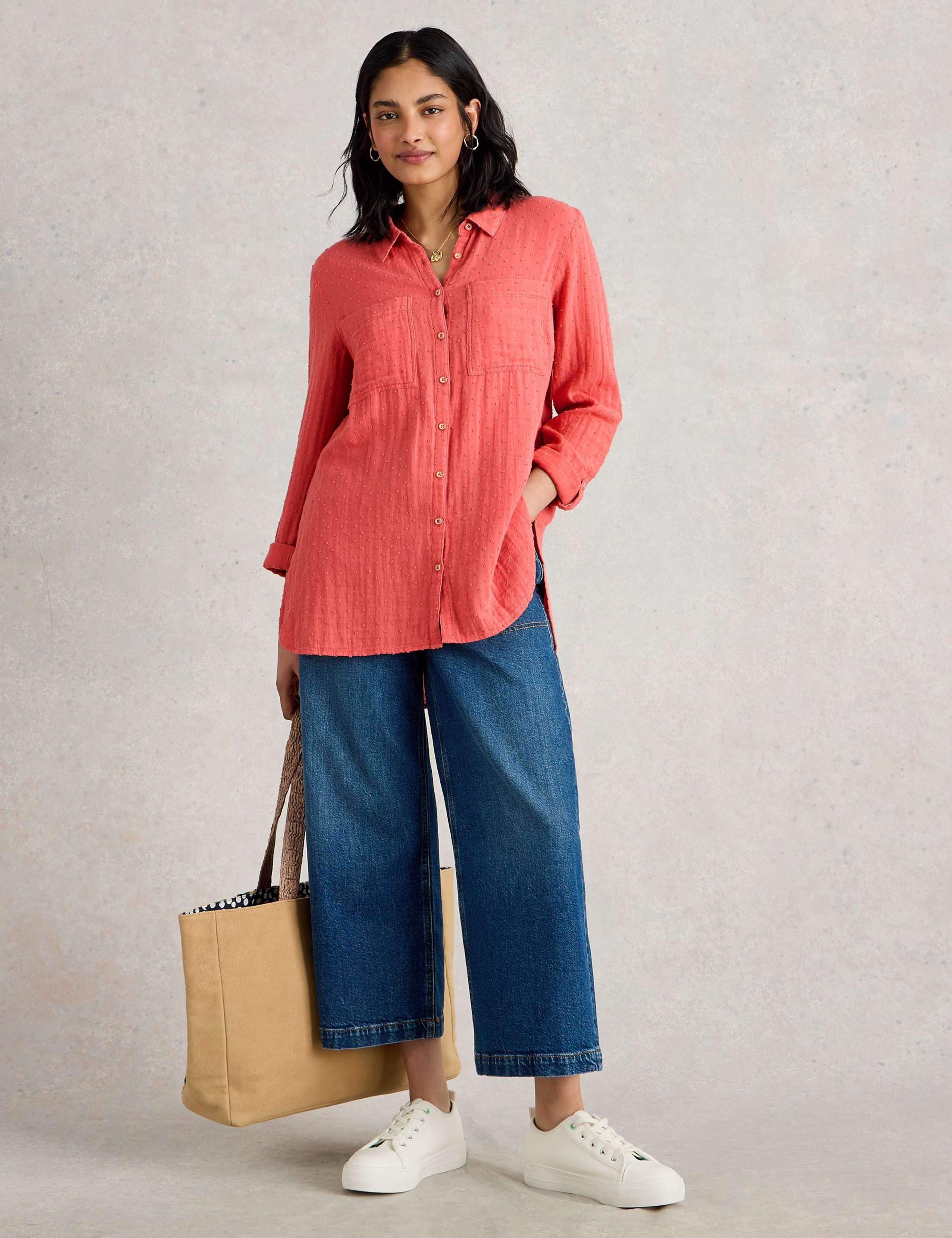 Pure Cotton Textured Longline Shirt 3 of 6