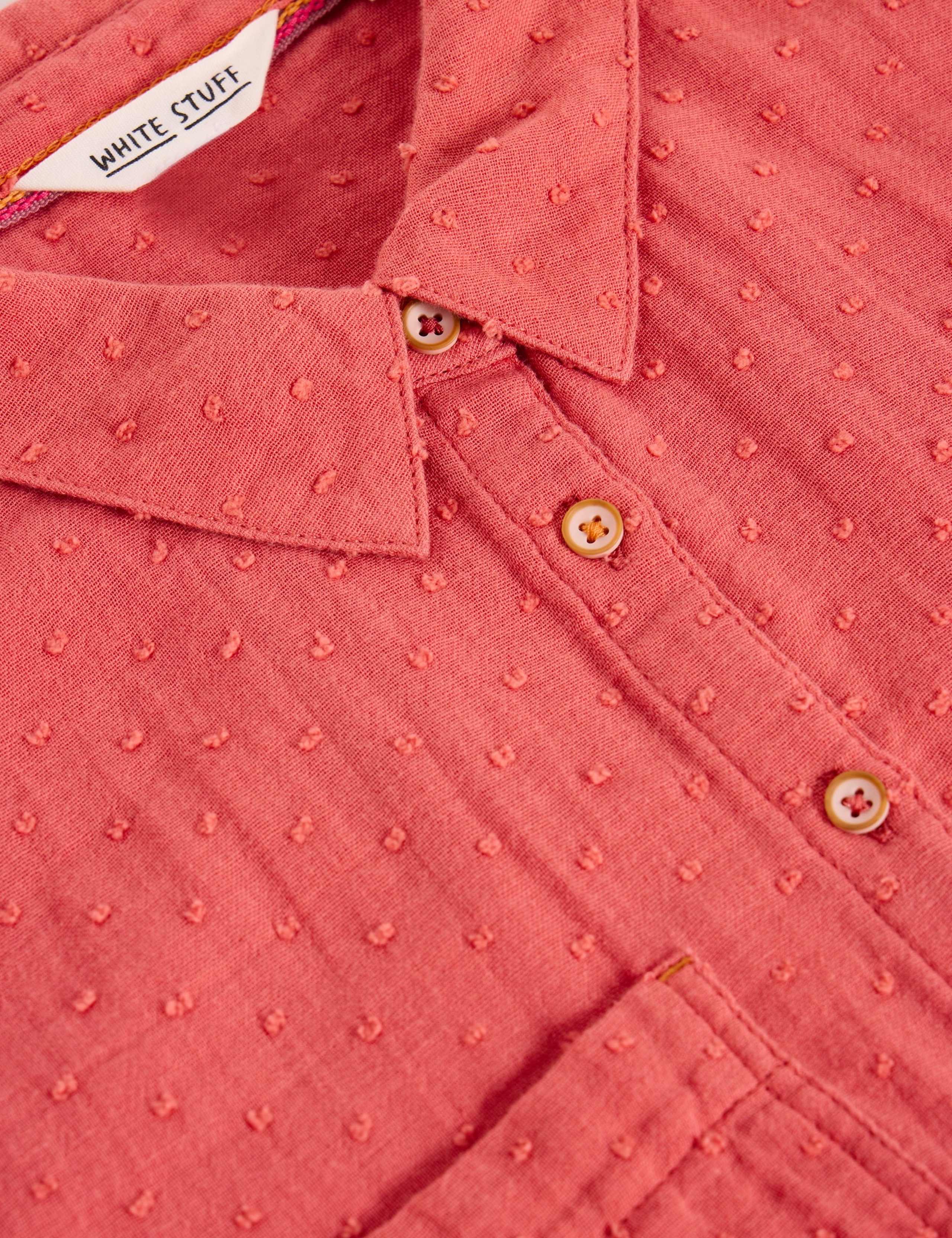 Pure Cotton Textured Longline Shirt 6 of 6