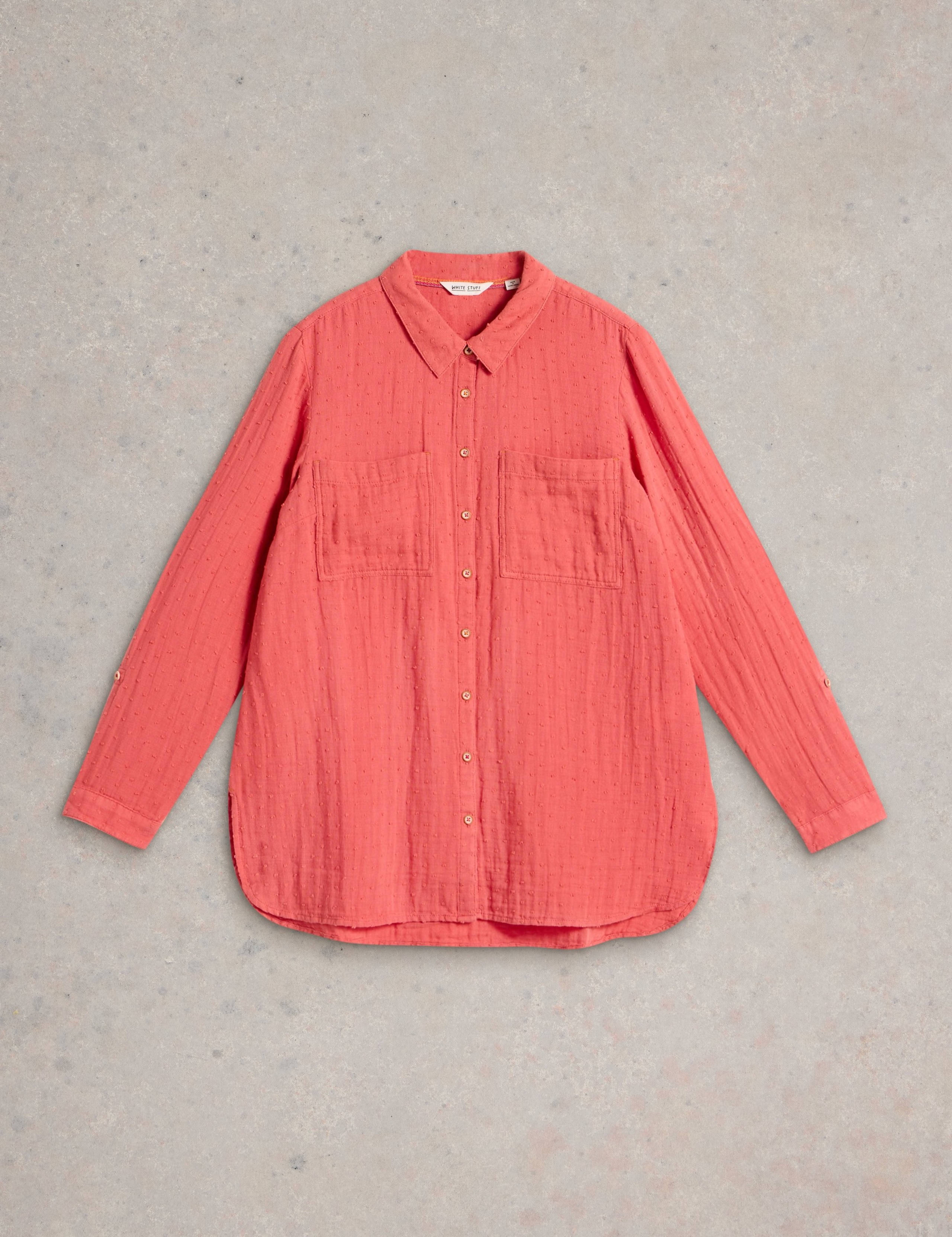 Pure Cotton Textured Longline Shirt 2 of 6