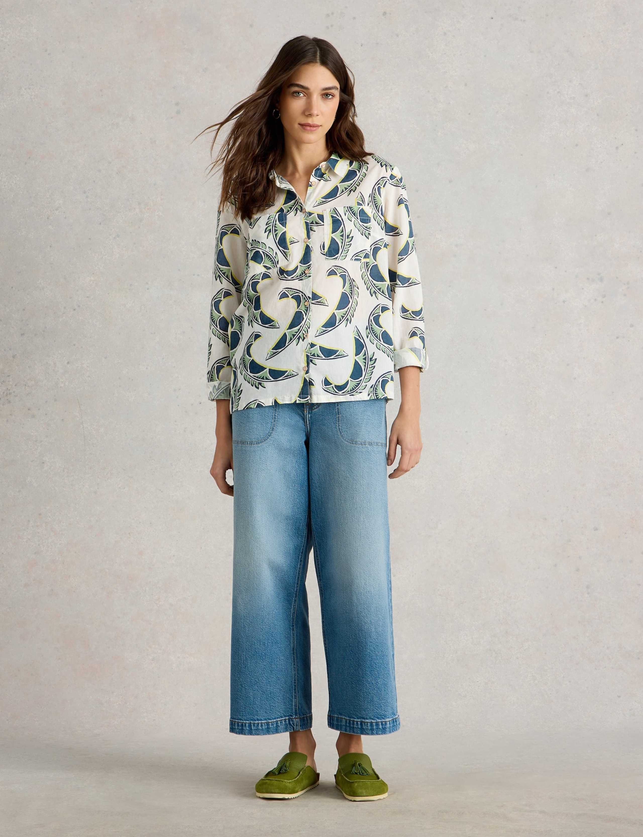 Pure Cotton Printed Button Through Shirt 3 of 6