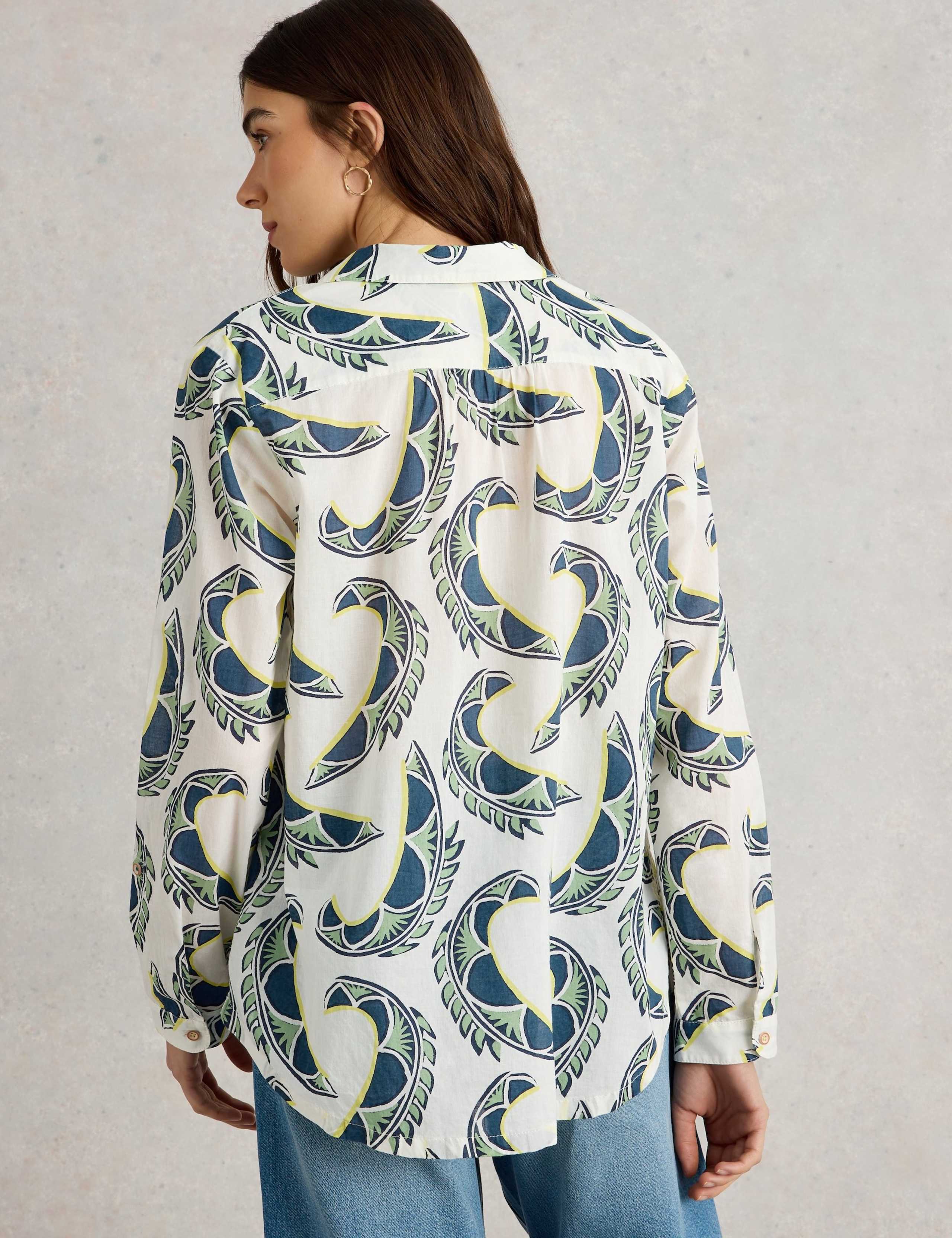 Pure Cotton Printed Button Through Shirt 4 of 6