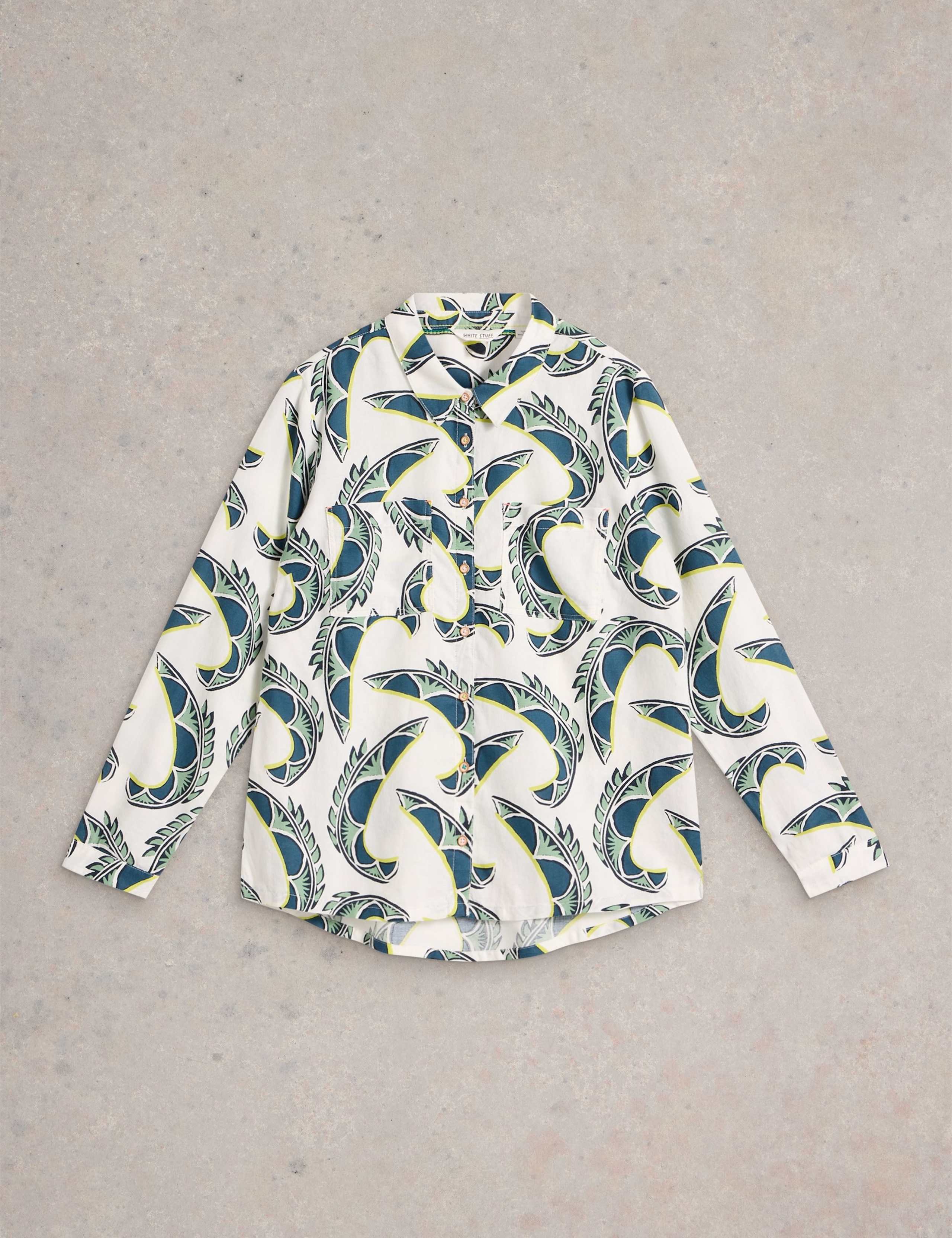 Pure Cotton Printed Button Through Shirt 2 of 6