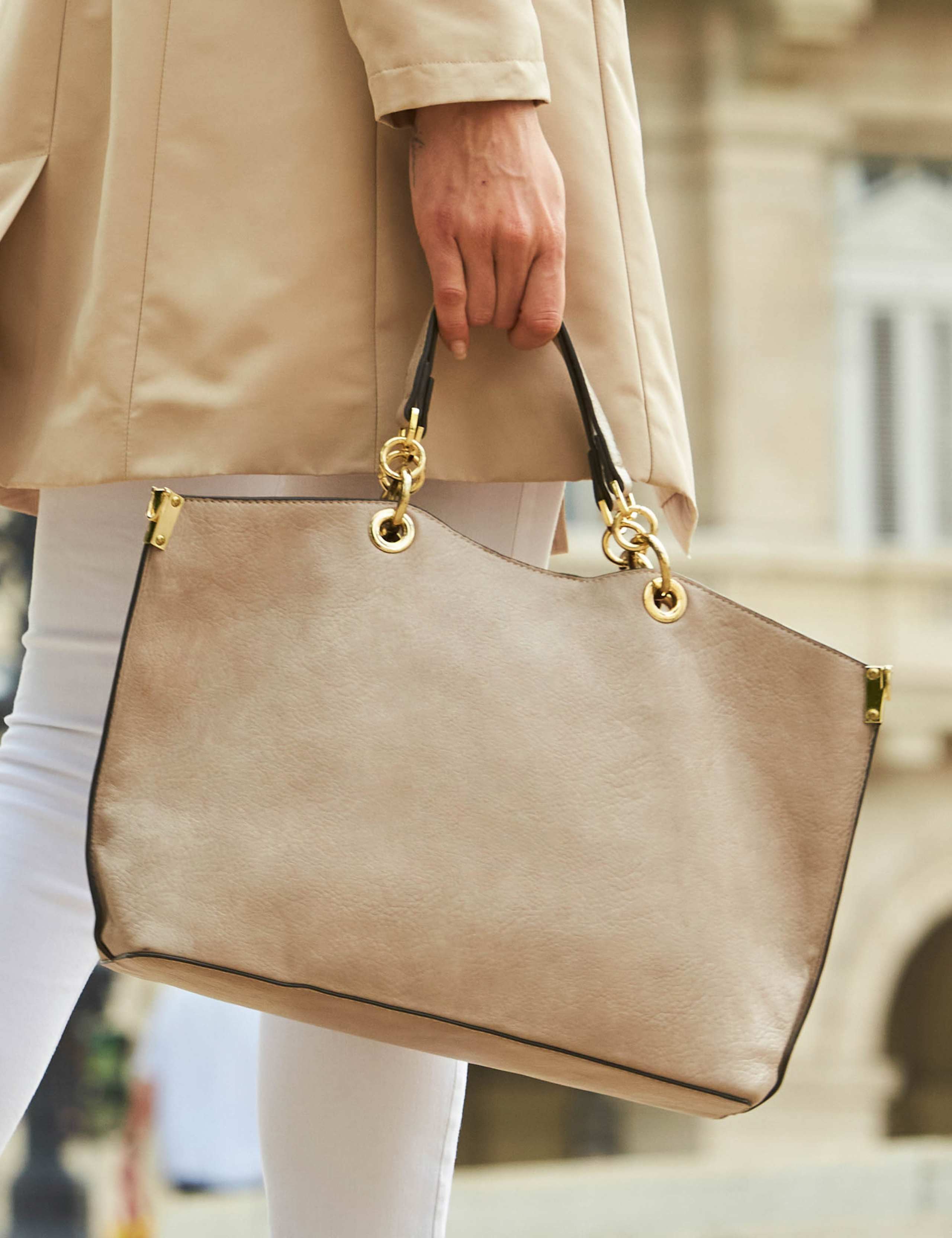 Faux Leather Tote Bag 1 of 3