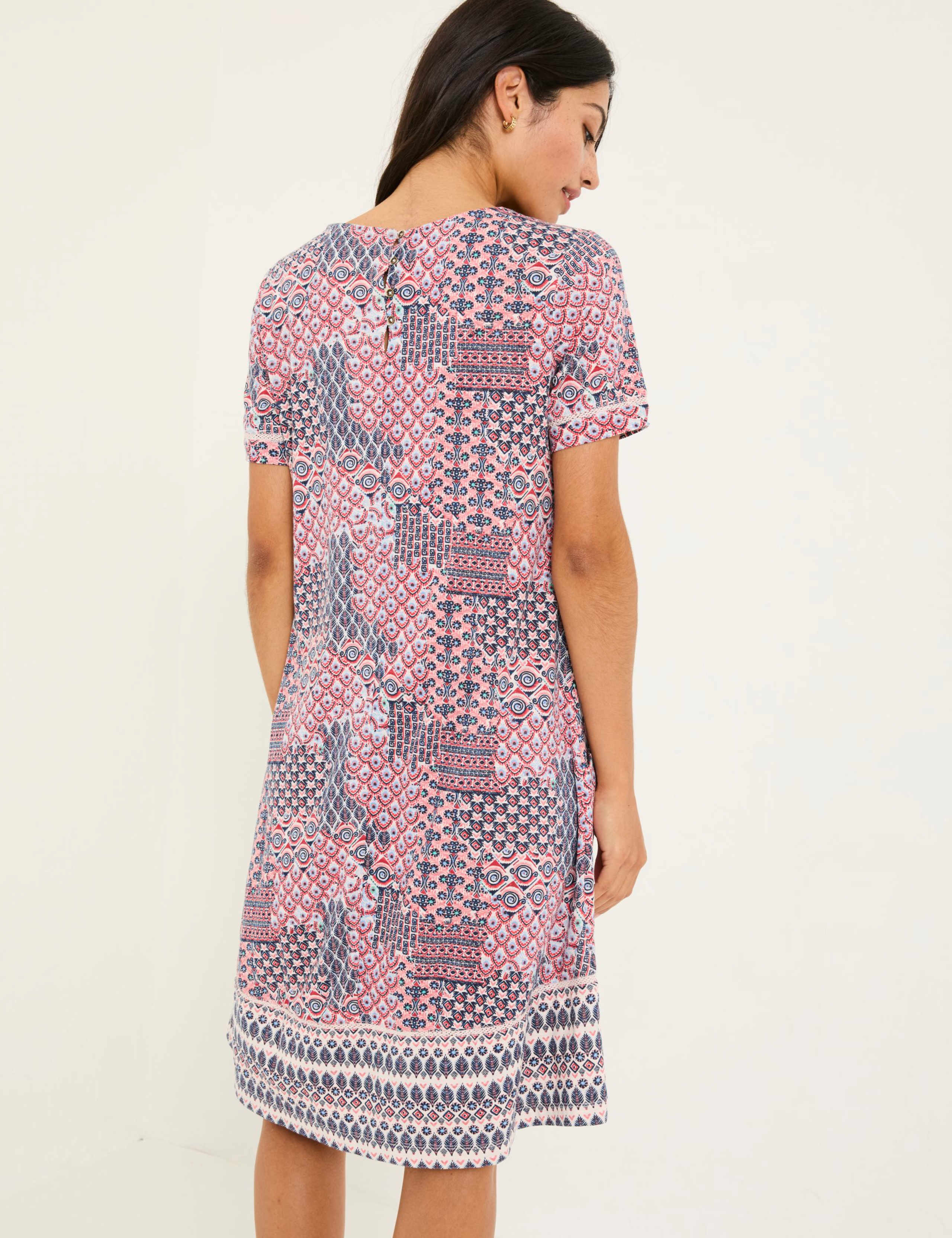 Cotton Rich Geometric Mini Dress 3 of 5