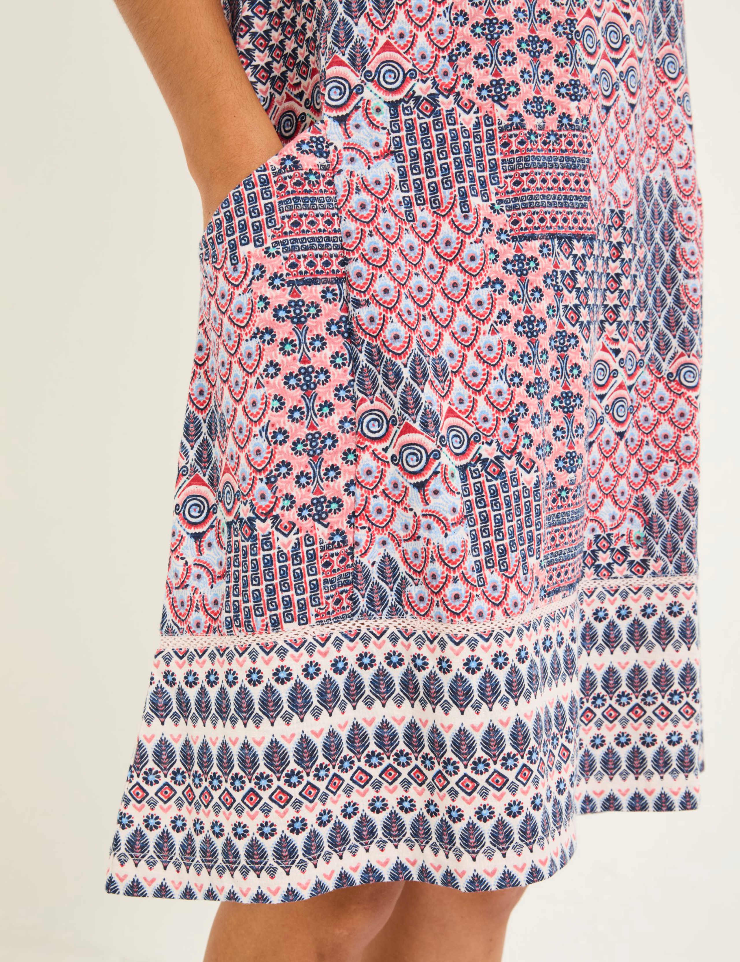 Cotton Rich Geometric Mini Dress 4 of 5