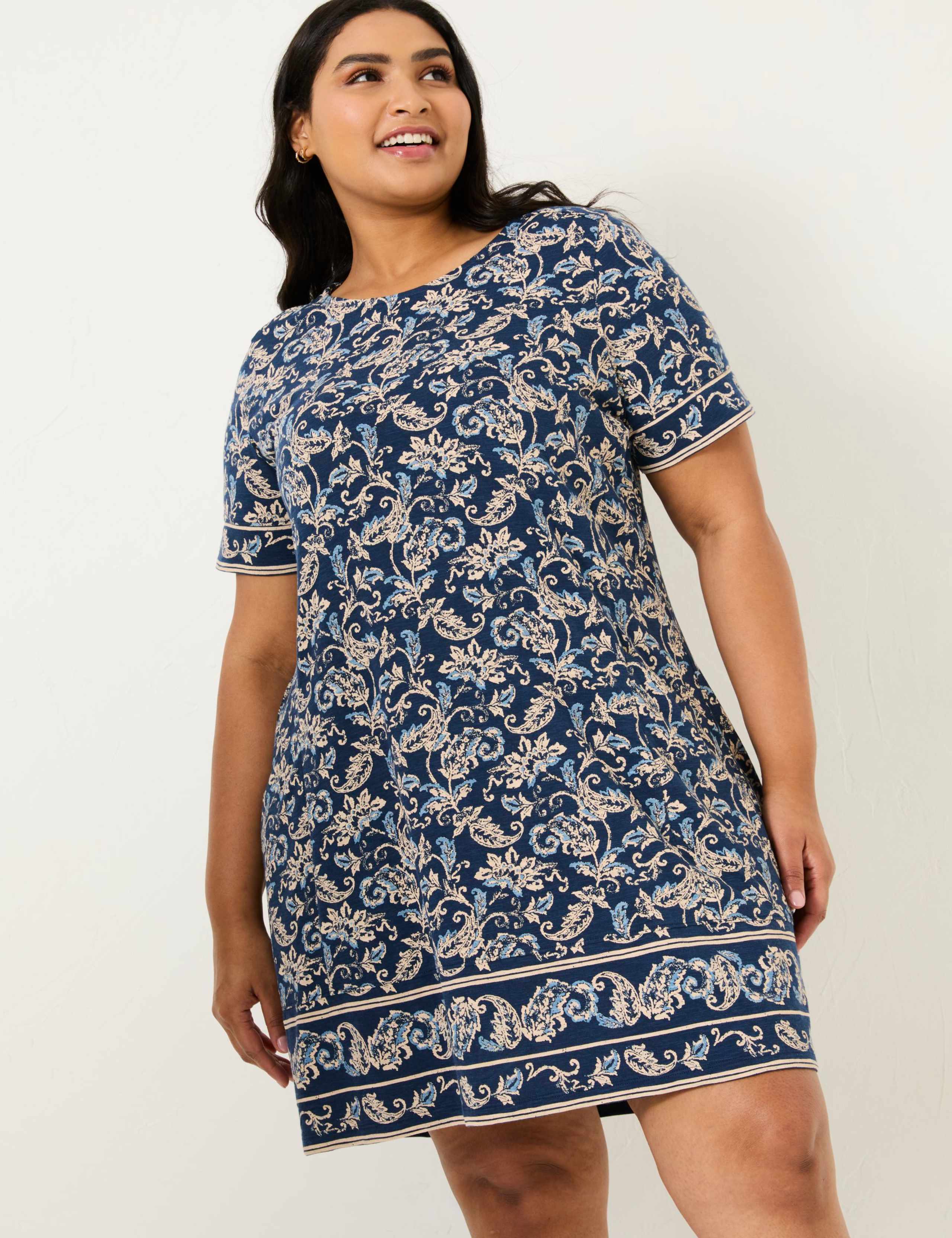 Cotton Rich Paisley Mini Skater Dress 10 of 10