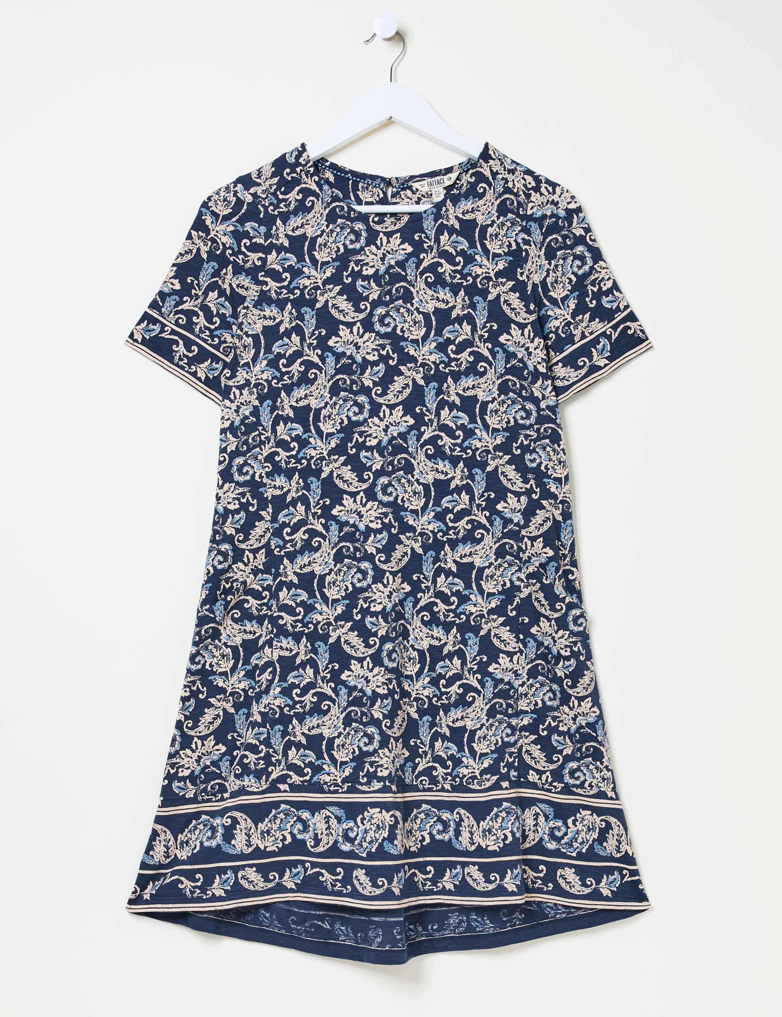 Cotton Rich Paisley Mini Skater Dress 2 of 10