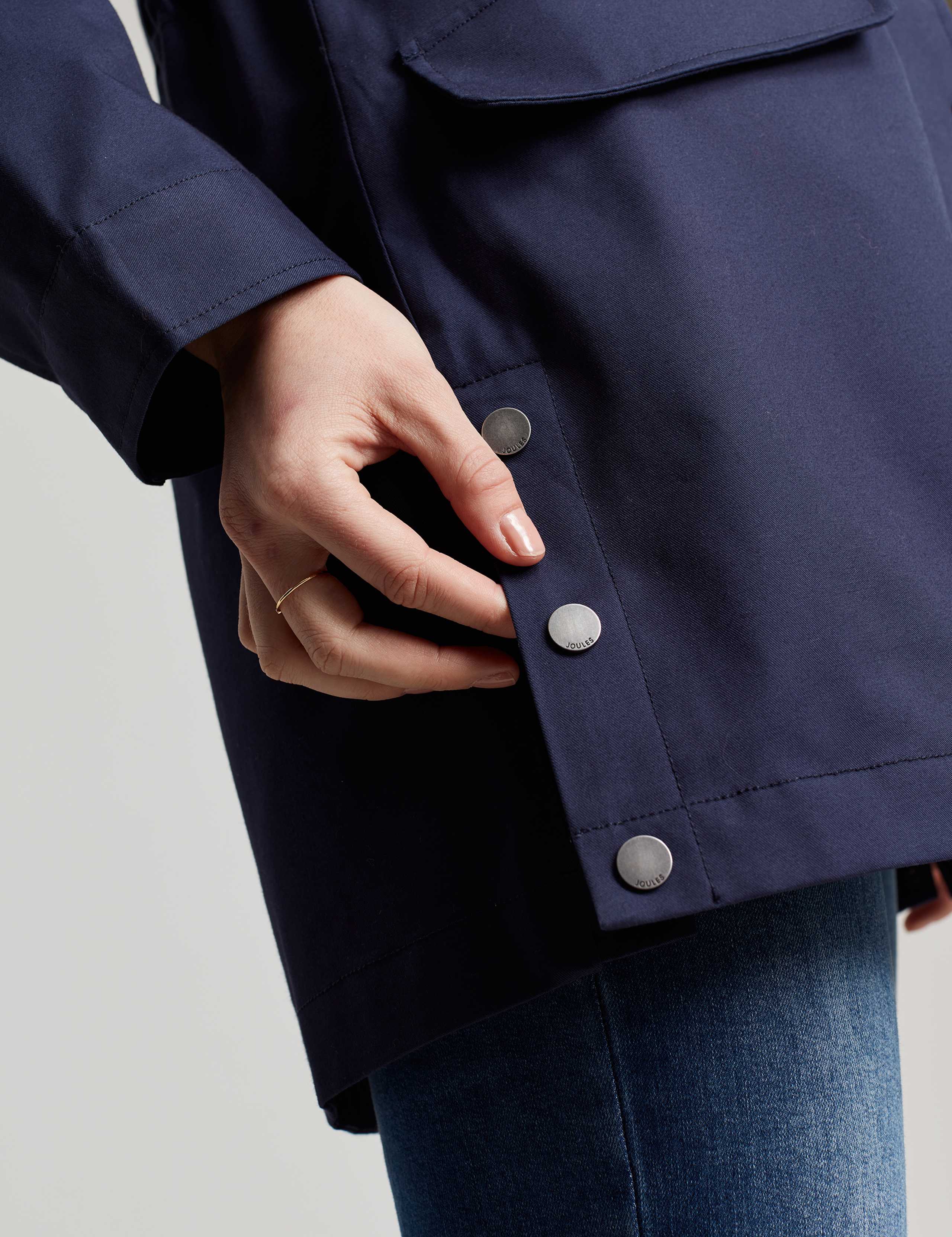 Pure Cotton Hooded Waisted Raincoat 6 of 9