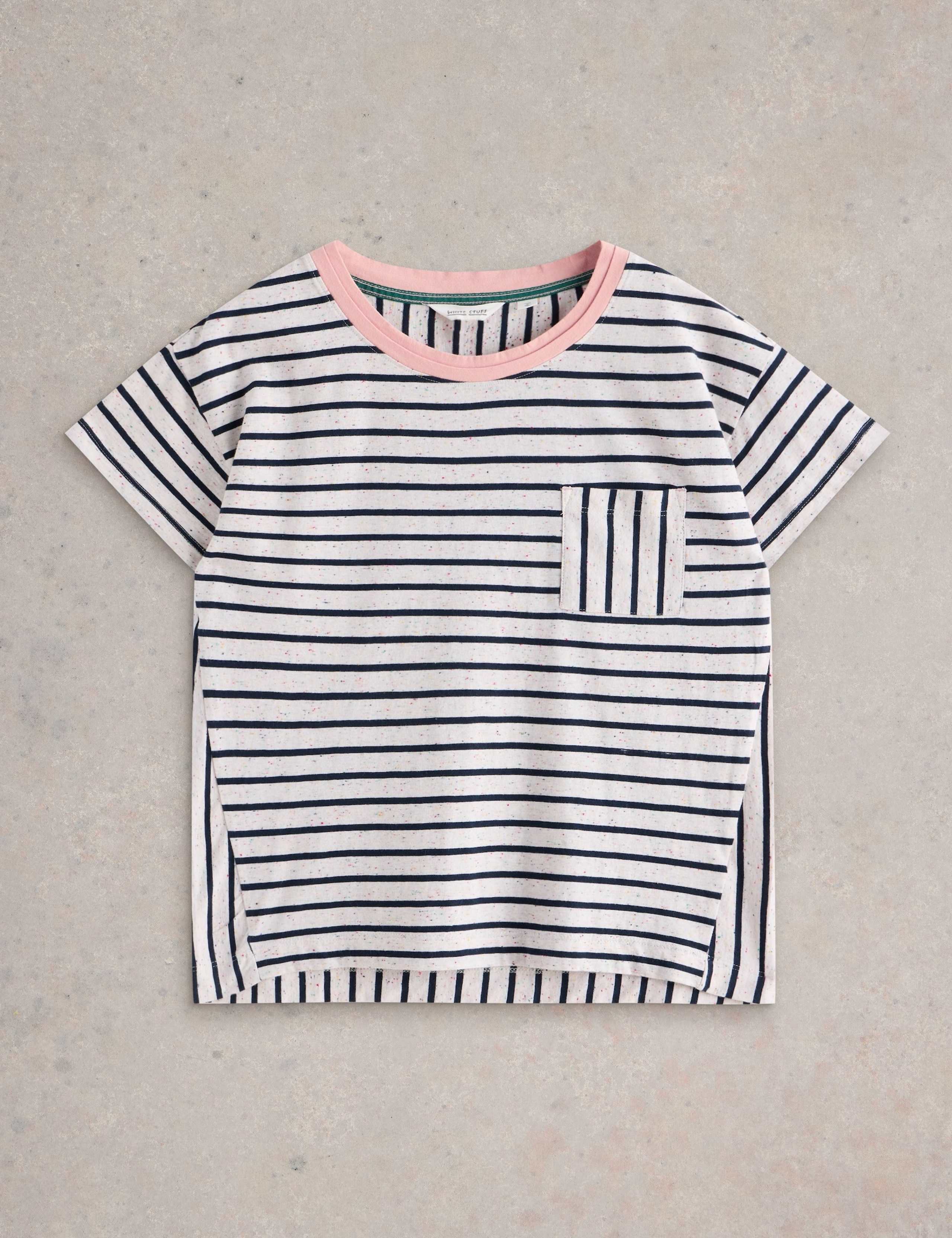 Pure Cotton Striped T-Shirt 2 of 7