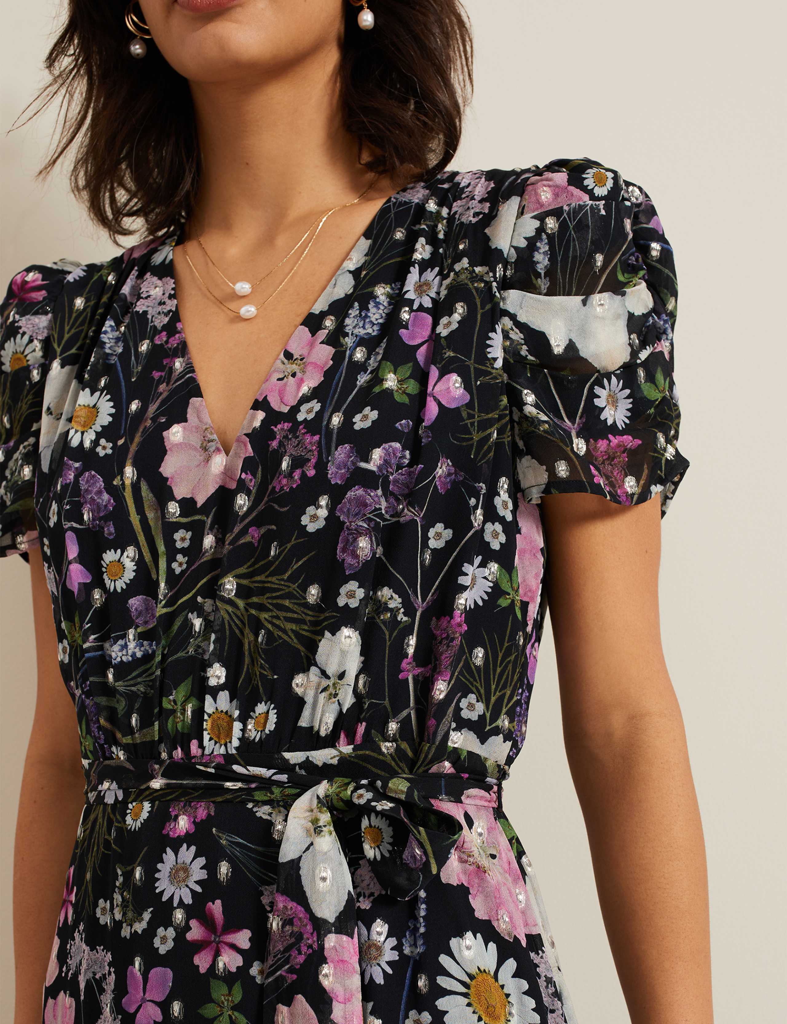 Floral Belted Maxi Tiered Dress 5 of 6