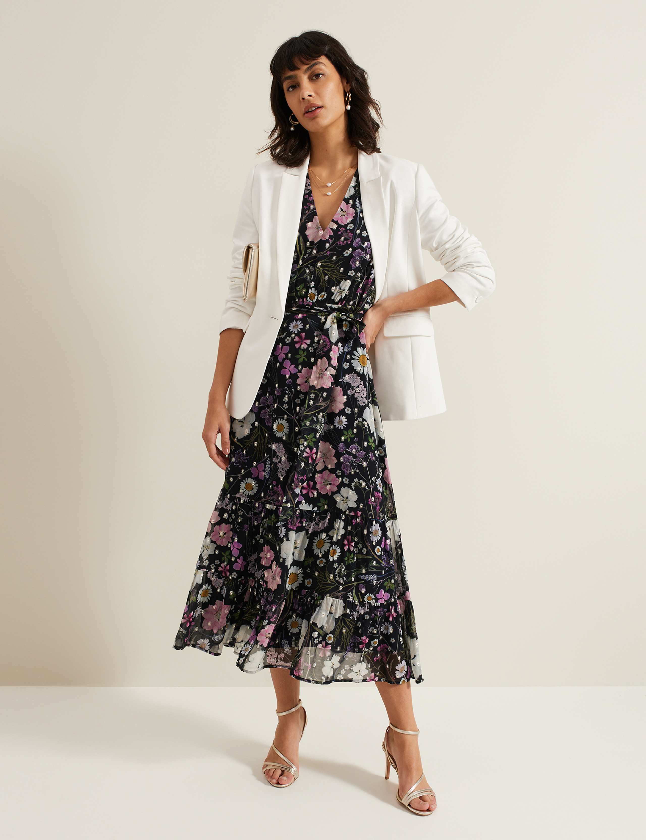 Floral Belted Maxi Tiered Dress 6 of 6