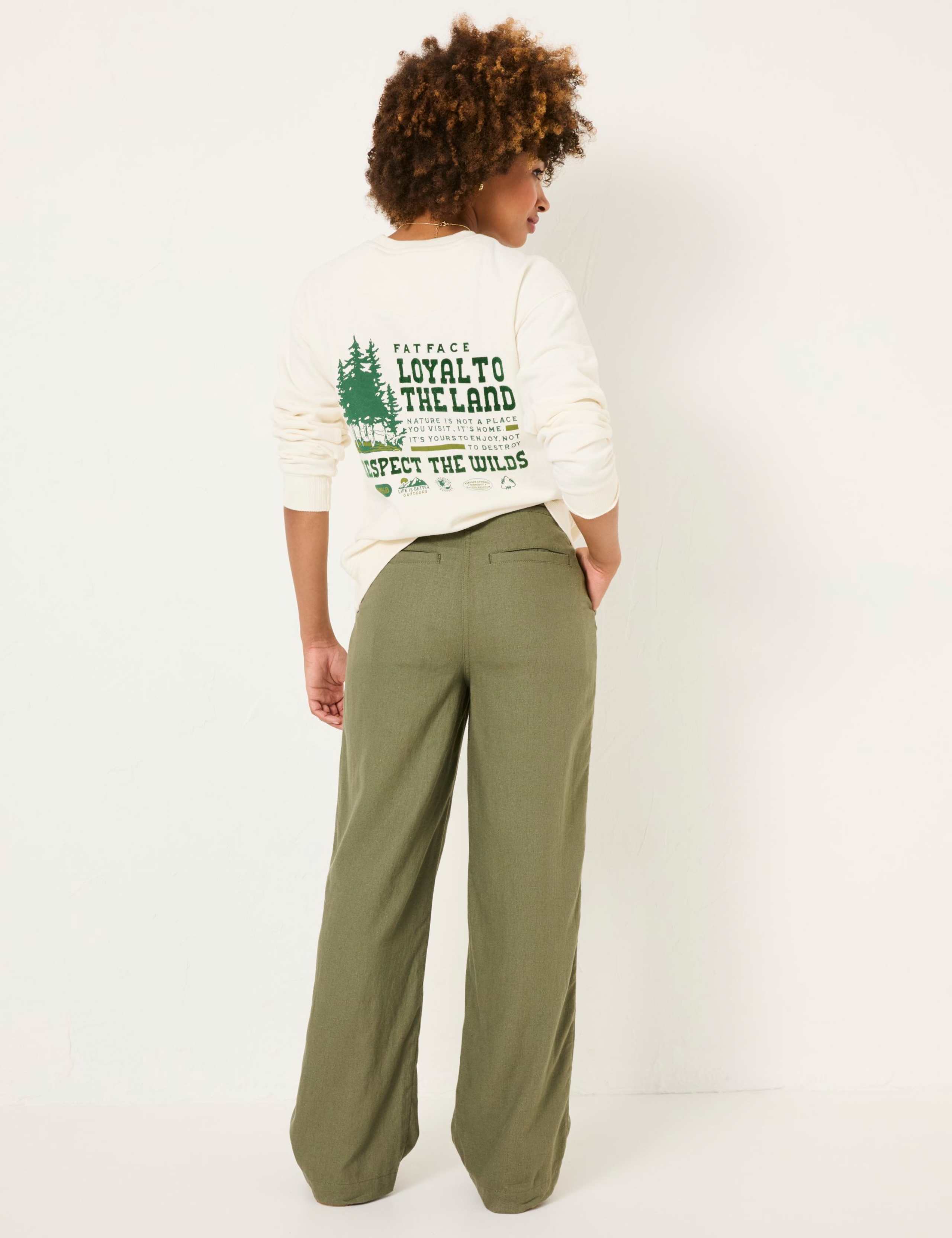Linen Rich Wide Leg Trousers 4 of 6