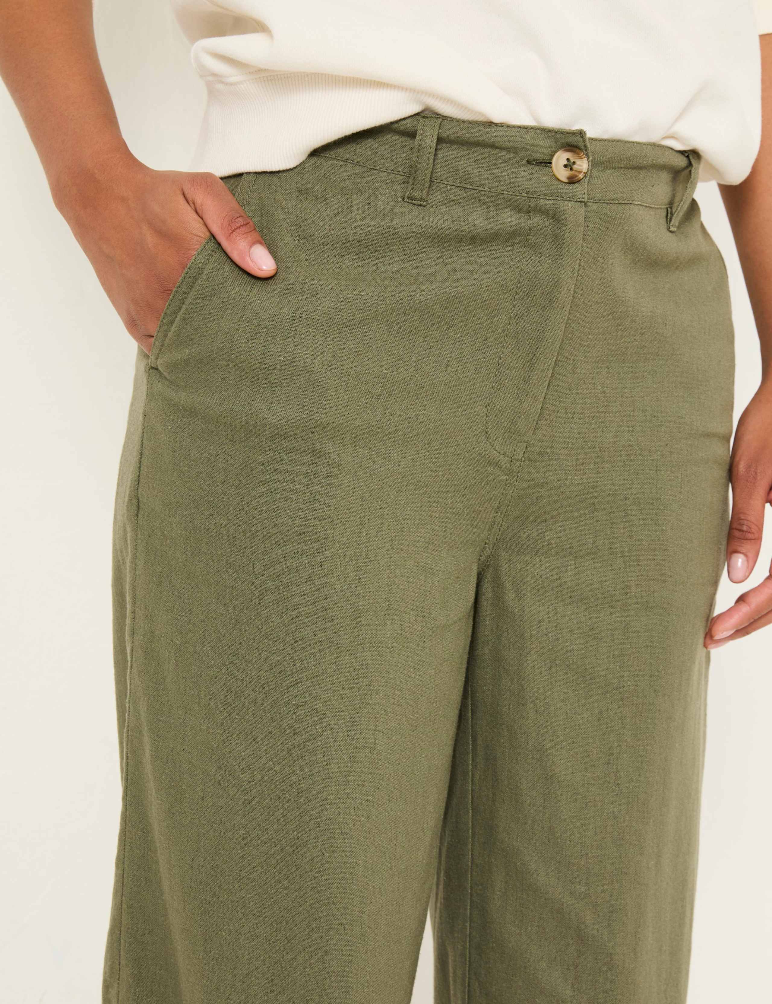 Linen Rich Wide Leg Trousers 5 of 6