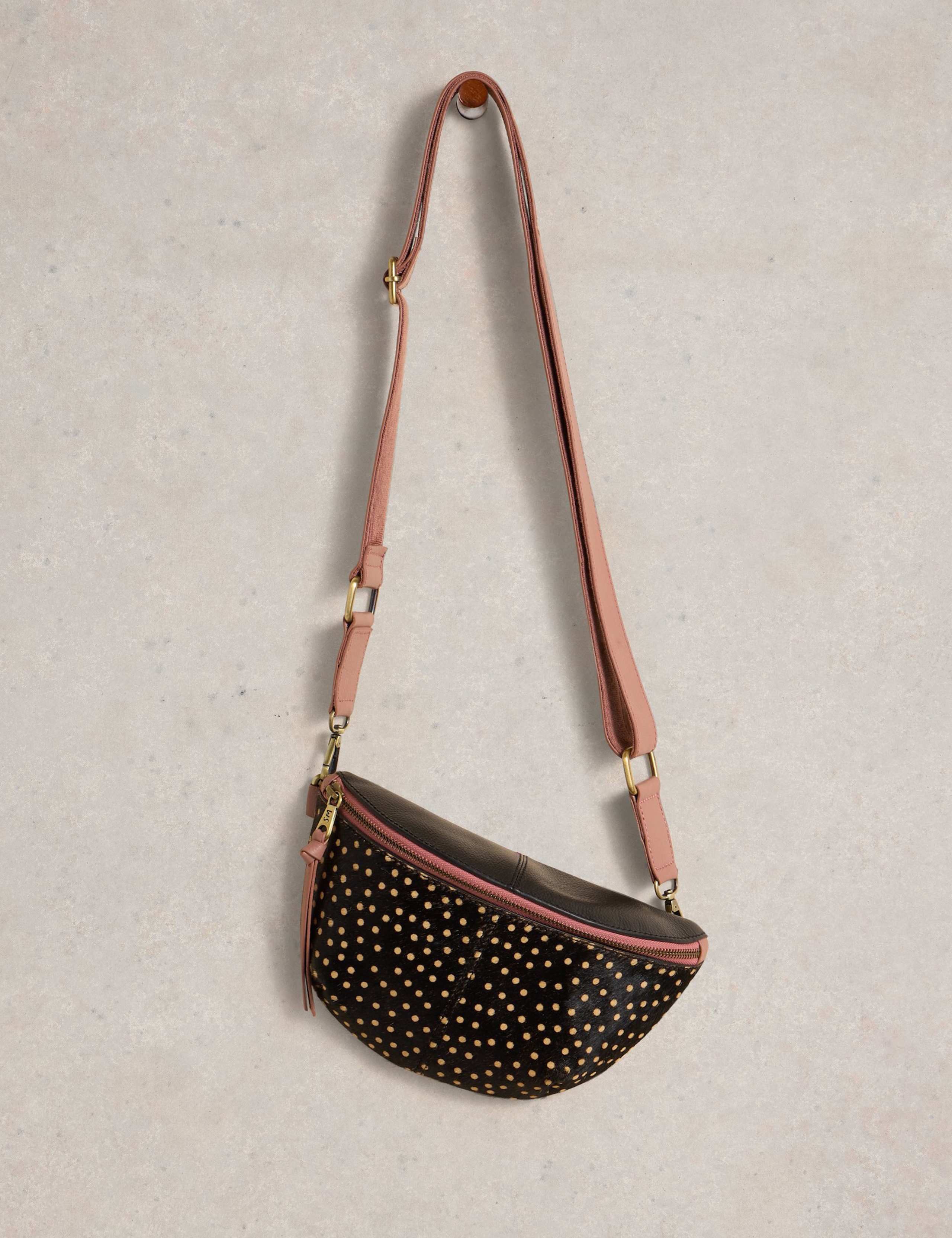 Leather Polka Dot Mini Sling Bag 2 of 4