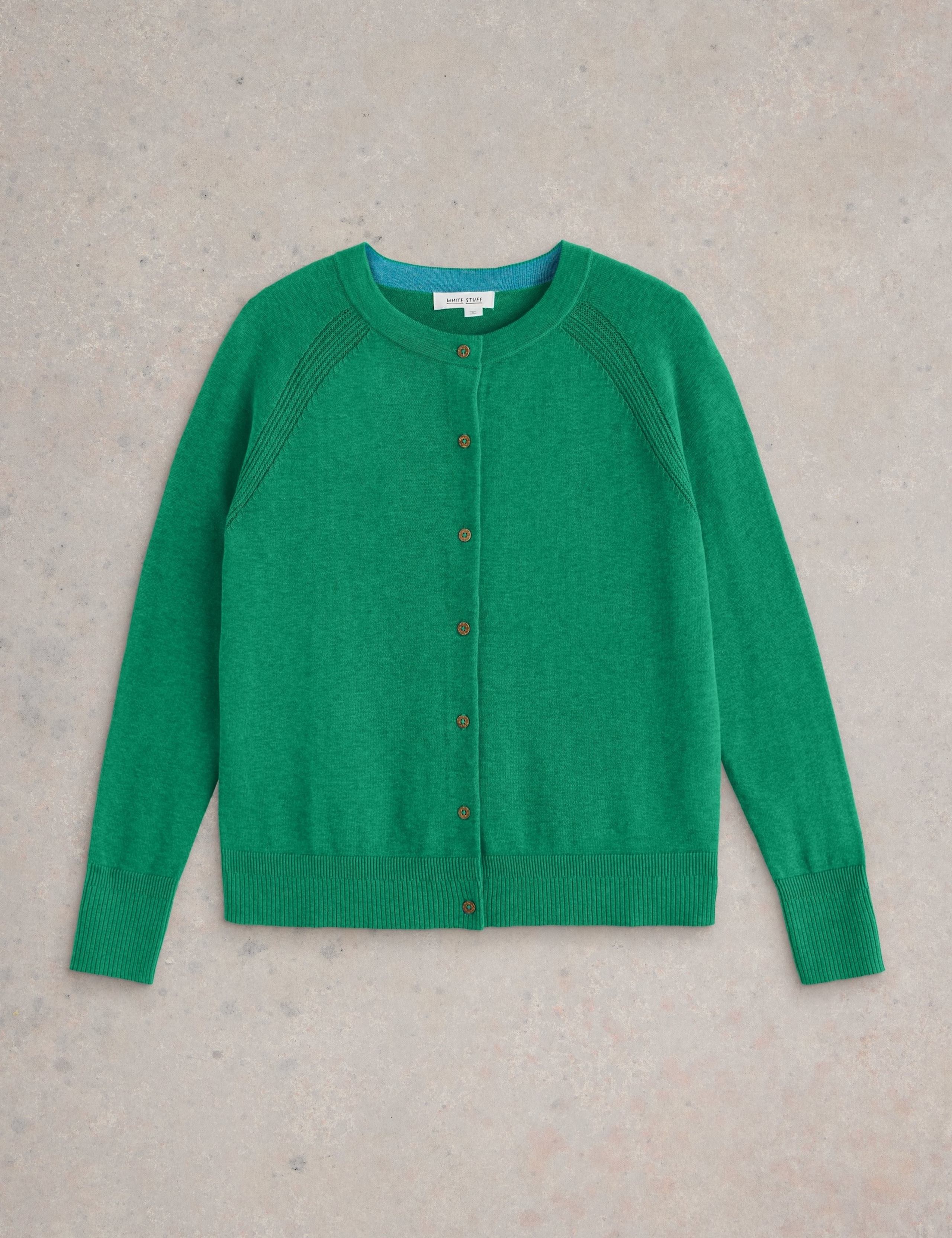 Pure Cotton Crew Neck Cardigan 2 of 7