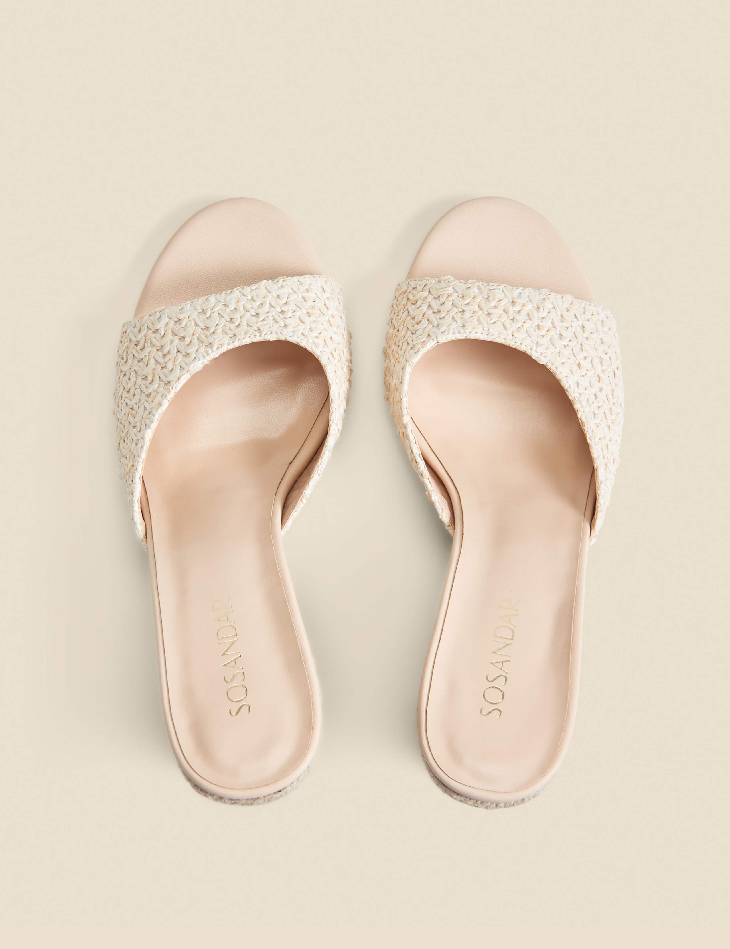 Woven Wedge Open Toe Mules 4 of 5