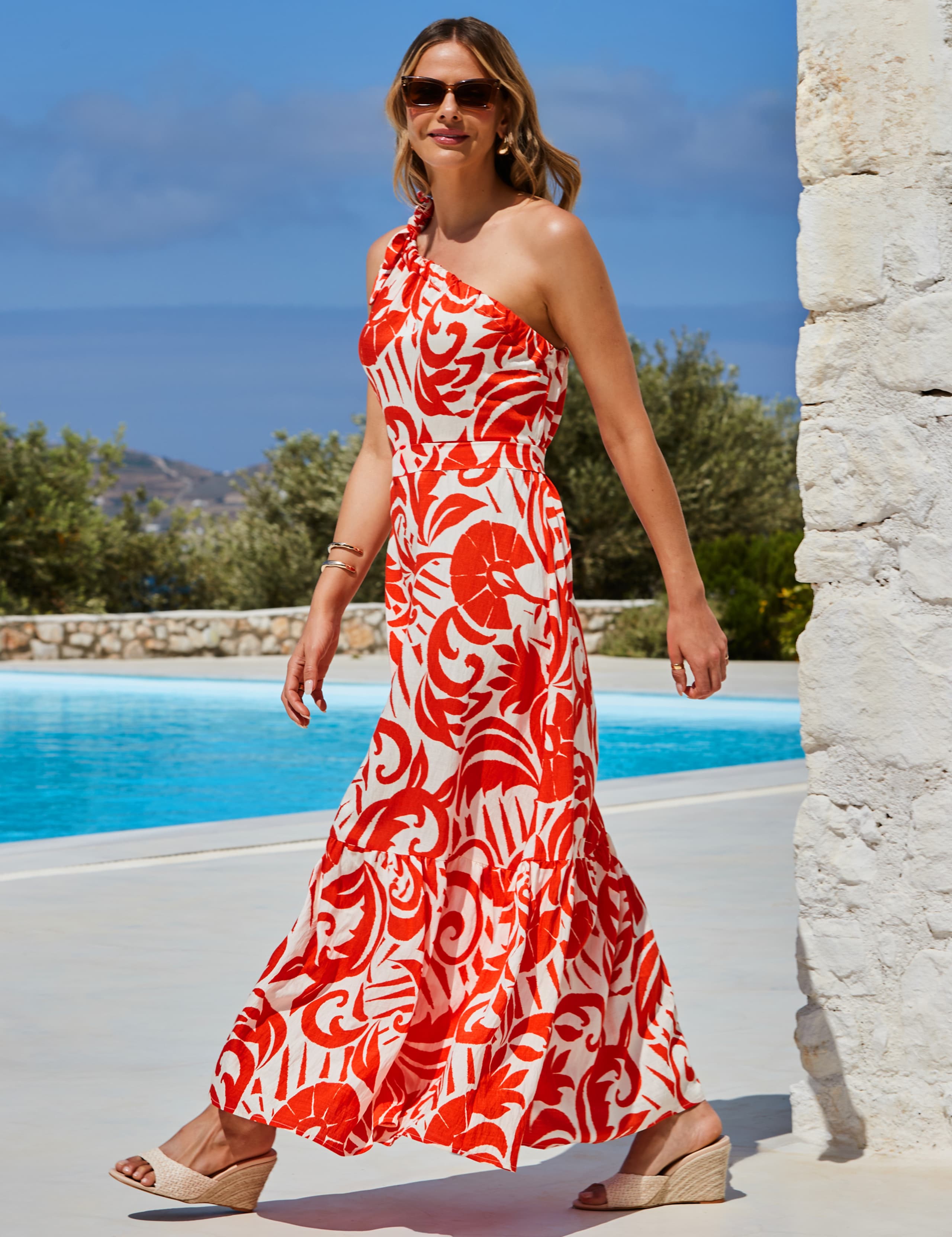 Woven Wedge Open Toe Mules 2 of 5