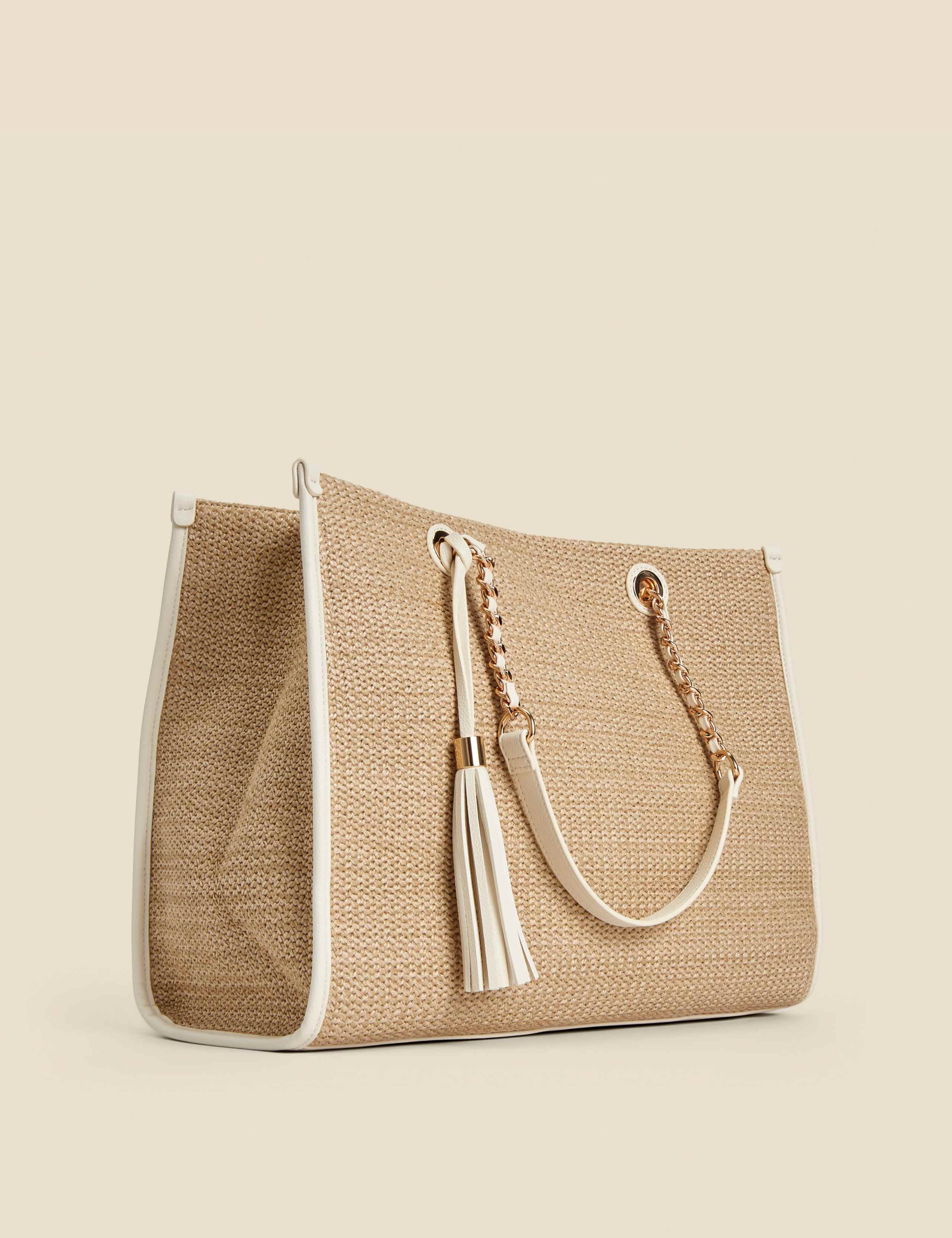 Raffia Tassel Tote Bag 3 of 4