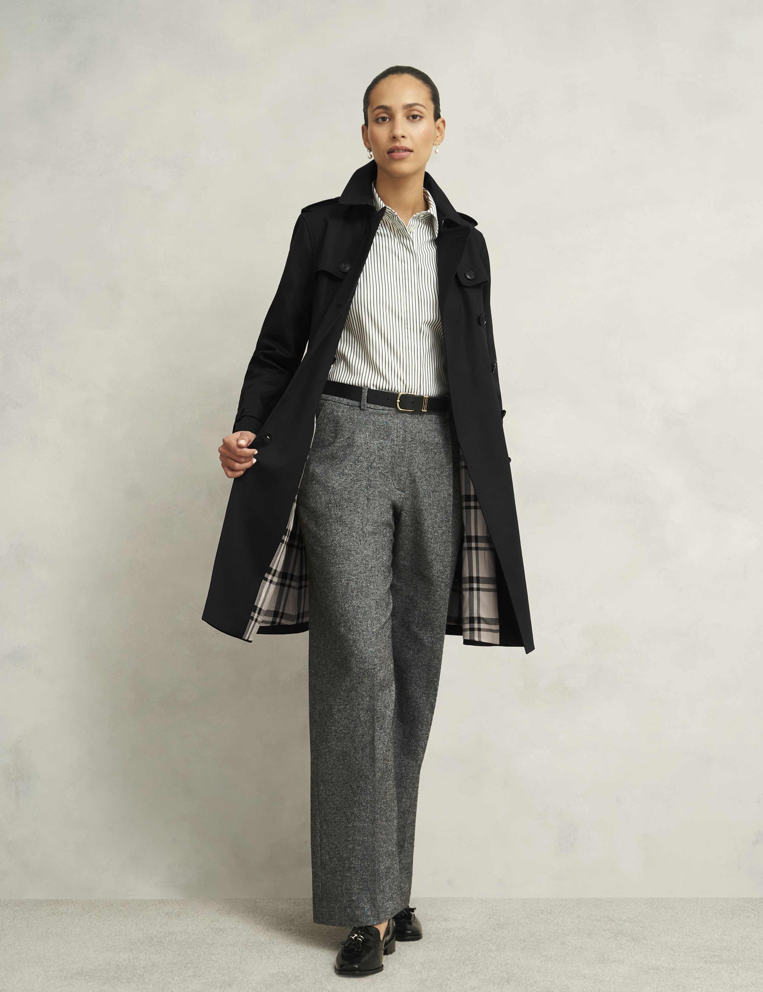 Cotton Rich Belted Double Breasted Trench Coat 7 of 9