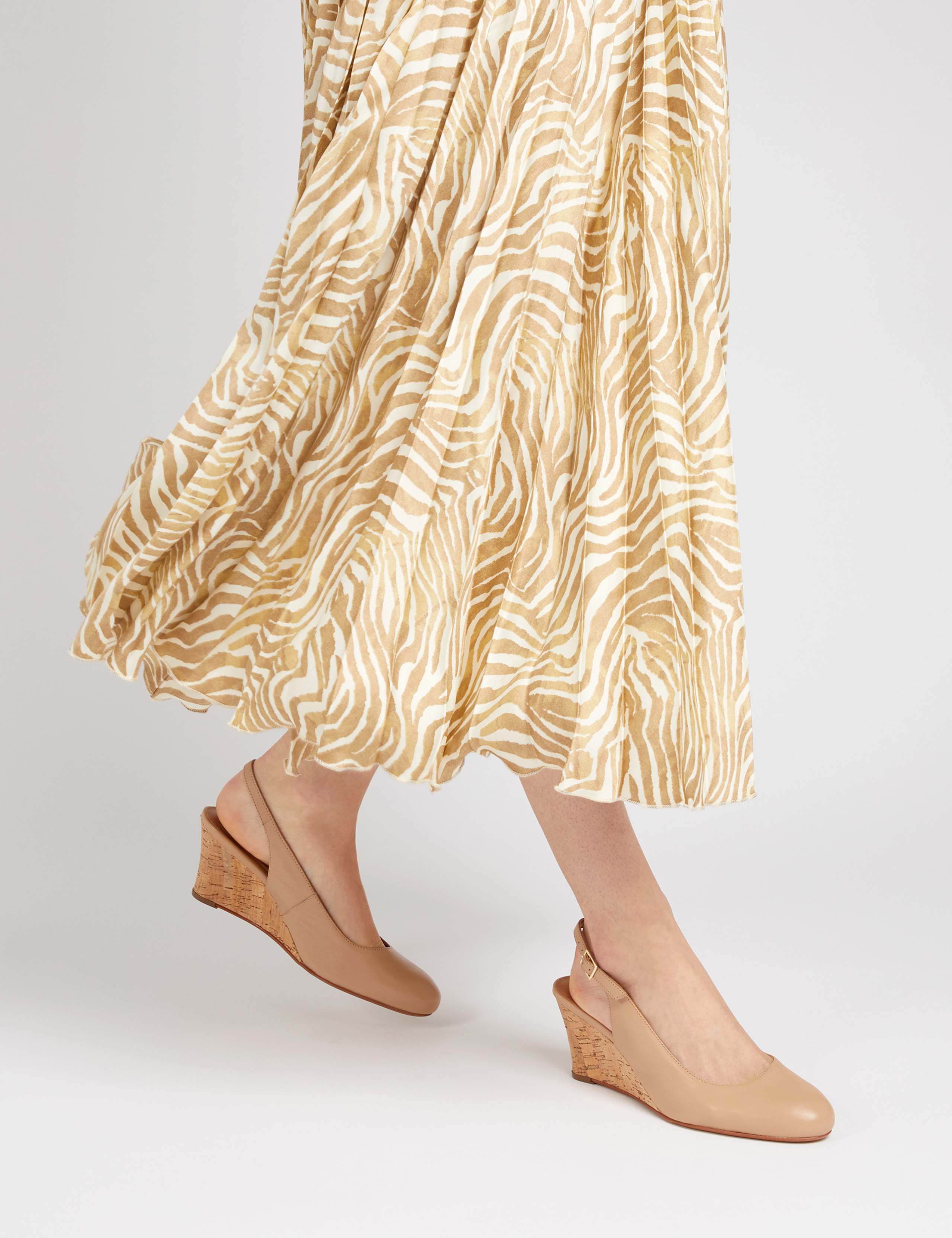 Suede Wedge Slingback Shoes 1 of 6