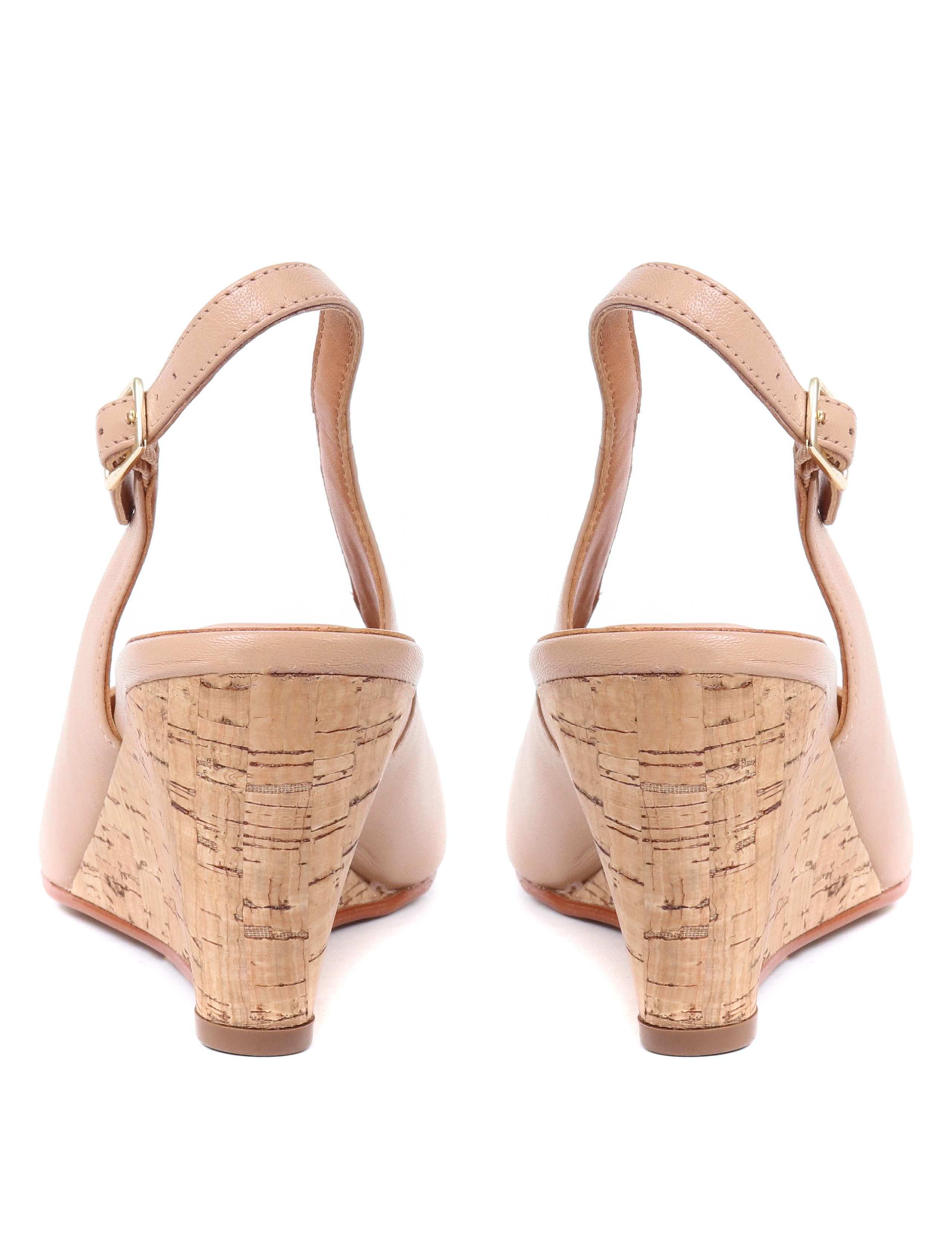 Suede Wedge Slingback Shoes 4 of 6