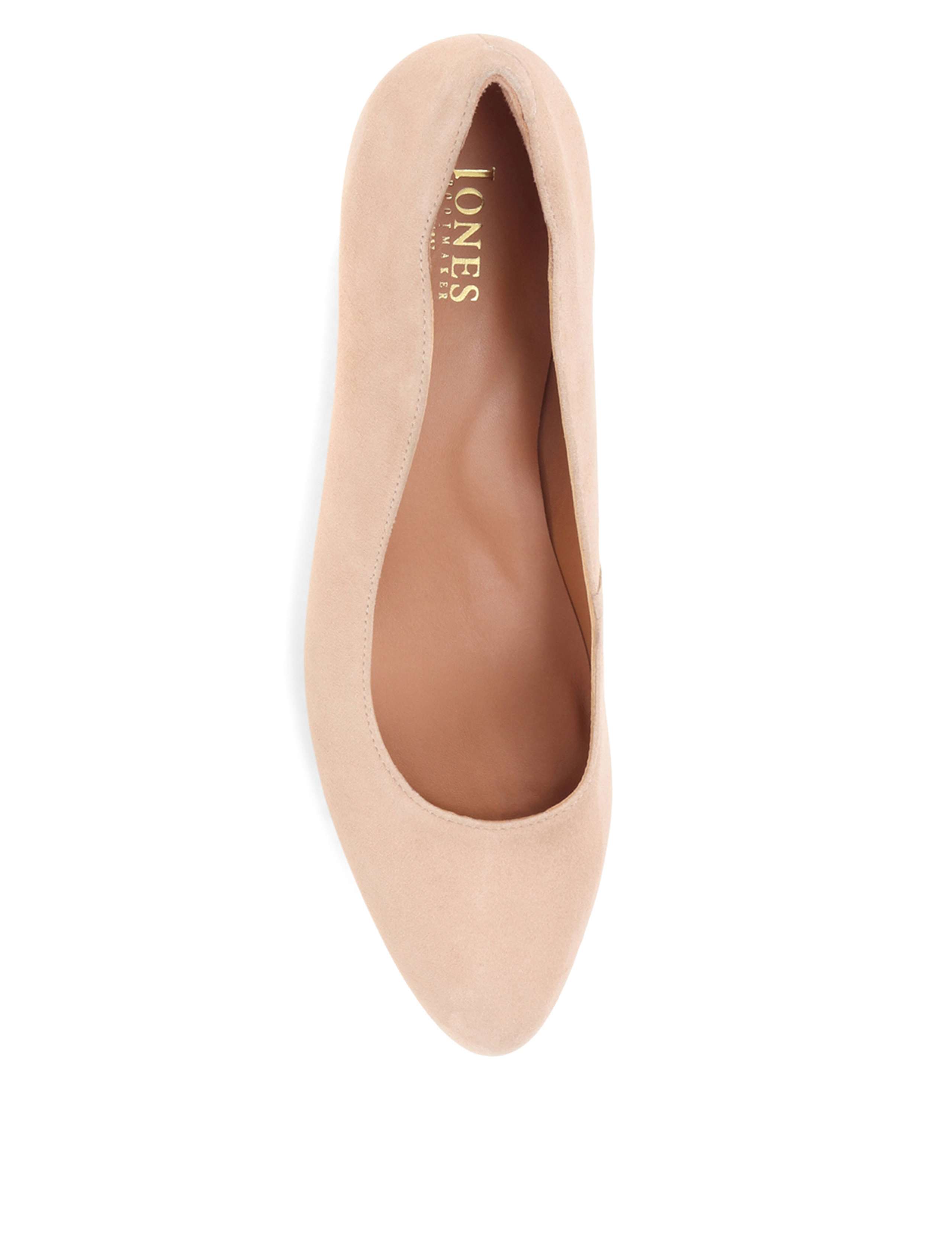 Suede Block Heel Court Shoes 4 of 7